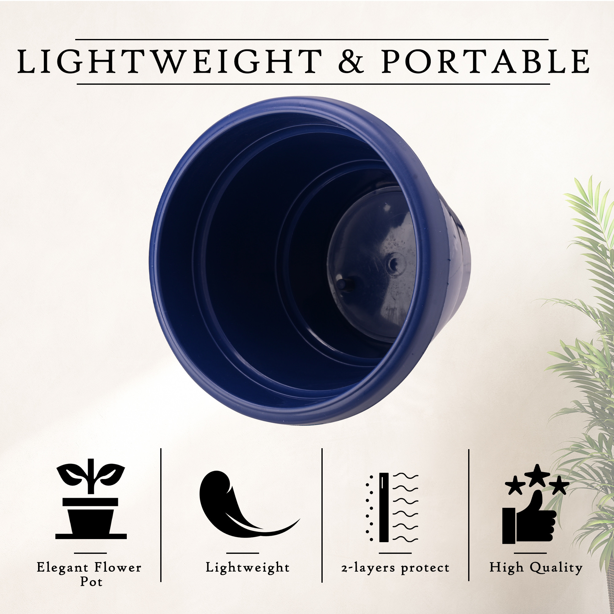 Kuber Industries  Flower Pot  2-Layer Fuldani Flower Pot   Phooldaan for Home Dcor  Pots for Terrace Garden  Pots Stand for Plants  Synergy Indoor Plant Stand  Blue