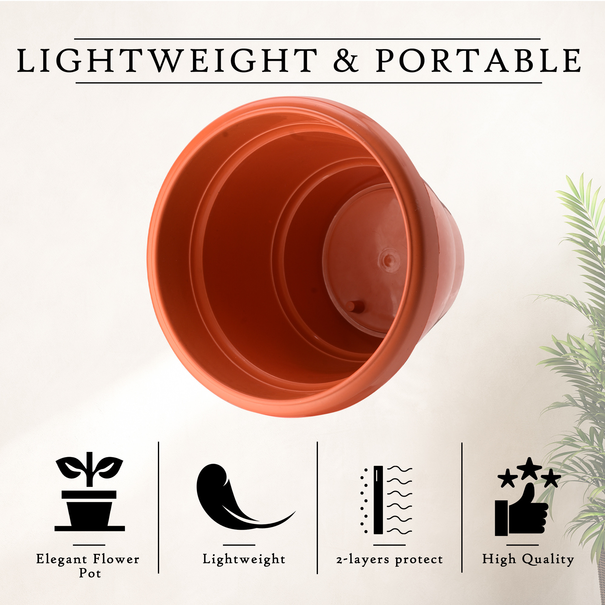 Kuber Industries  Flower Pot  2-Layer Fuldani Flower Pot   Pots for Terrace Garden  Pots Stand for Plants  Phooldaan for Home Dcor  Synergy Indoor Plant Stand  Orange