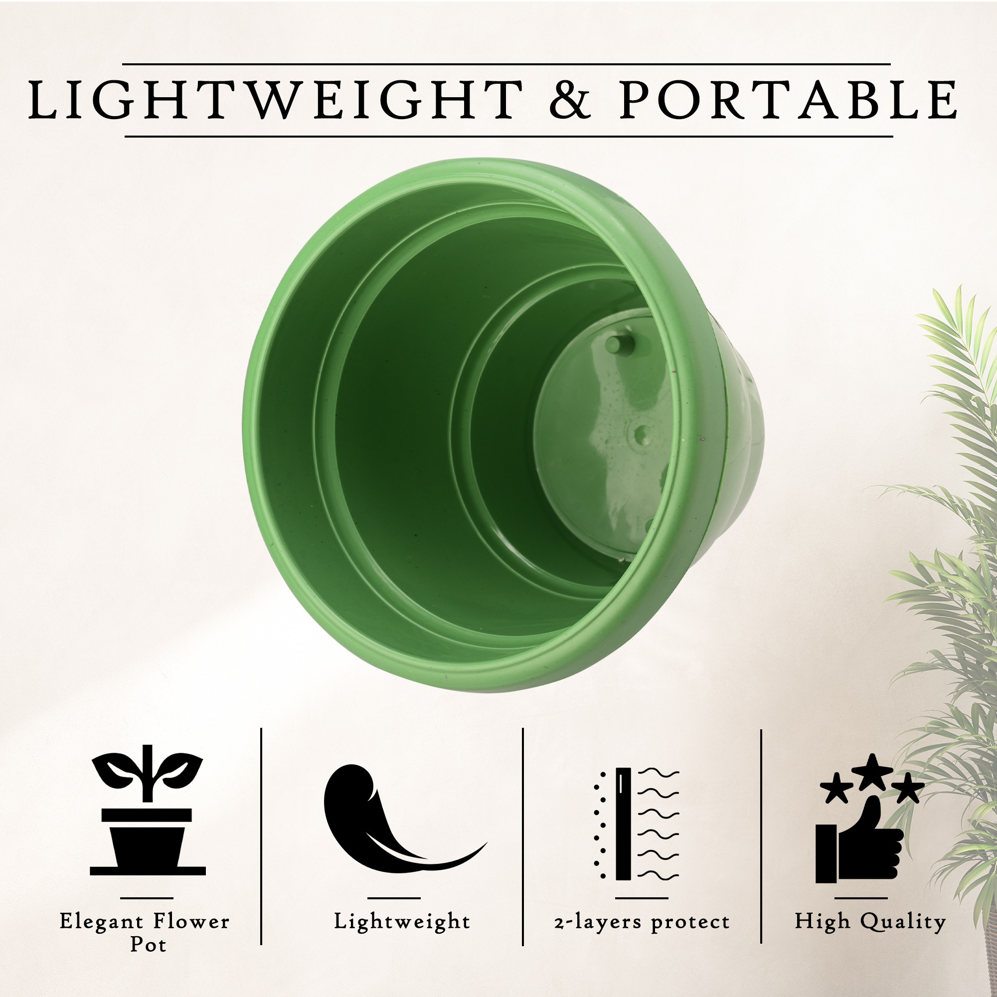 Kuber Industries  Flower Pot  2-Layer Fuldani Flower Pot   Pots for Terrace Garden  Pots Stand for Plants  Phooldaan for Home Dcor  Synergy Indoor Plant Stand  Green