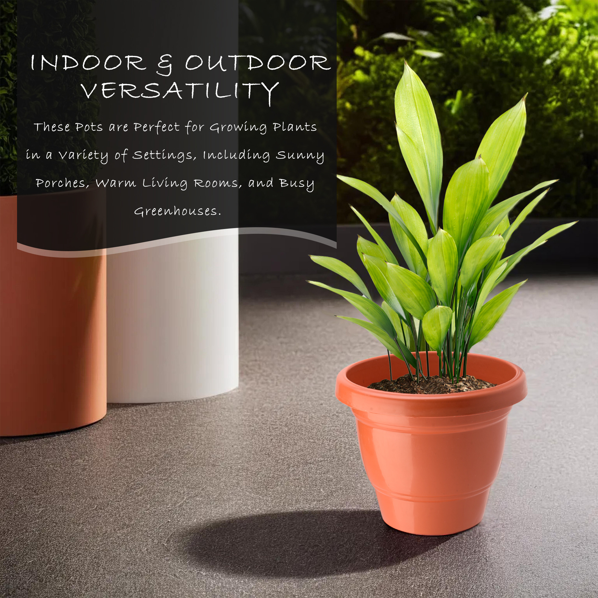 Kuber Industries  Flower Pot  2-Layer Fuldani Flower Pot  6 Inch Pots for Terrace Garden  Pots Stand for Plants  Phooldaan for Home Dcor  Synergy Indoor Plant Stand  Orange