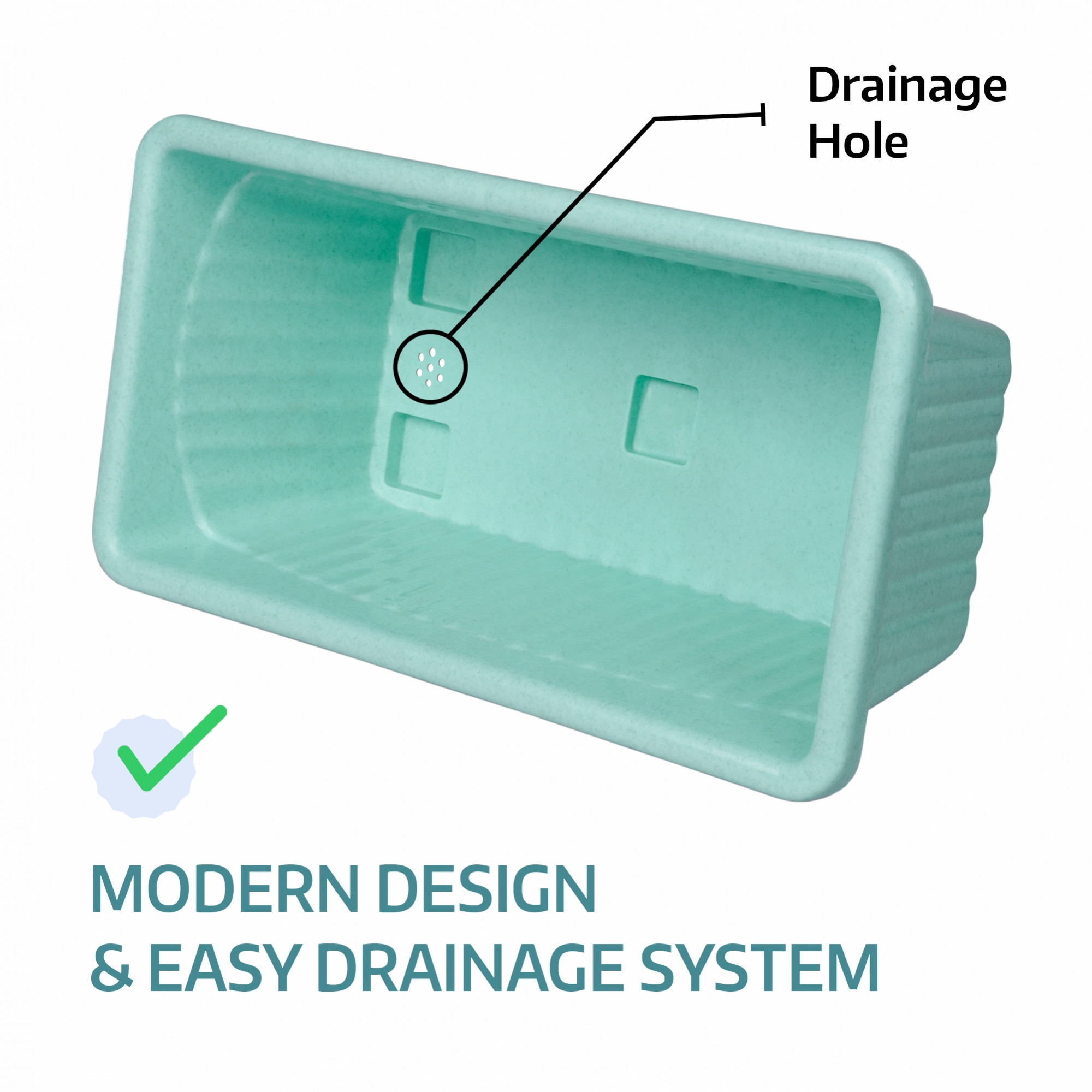 Kuber Industries  Flower Pot  Flower Pot for Living Room-Office  Flower Planters for Home-Lawns  Gardening  Window Planters  Flower Pots for Balcony  Marble Jupitar  Green