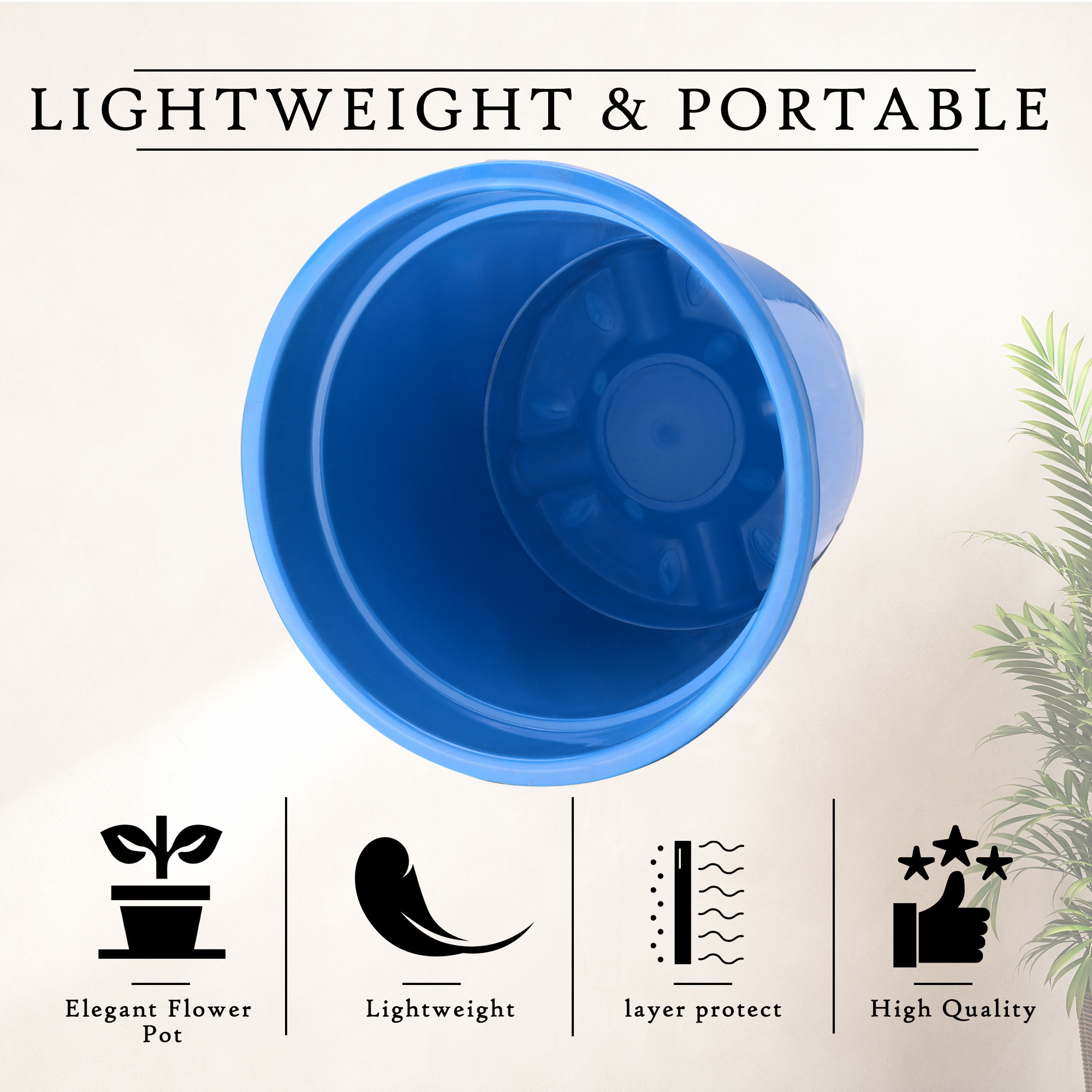 Kuber Industries  Flower Pot  Fuldani Flower Pot   Phooldaan for Home Dcor  Pots for Home Terrace Garden  Pots Stand for Plants  Synergy Indoor Plant Stand  Blue