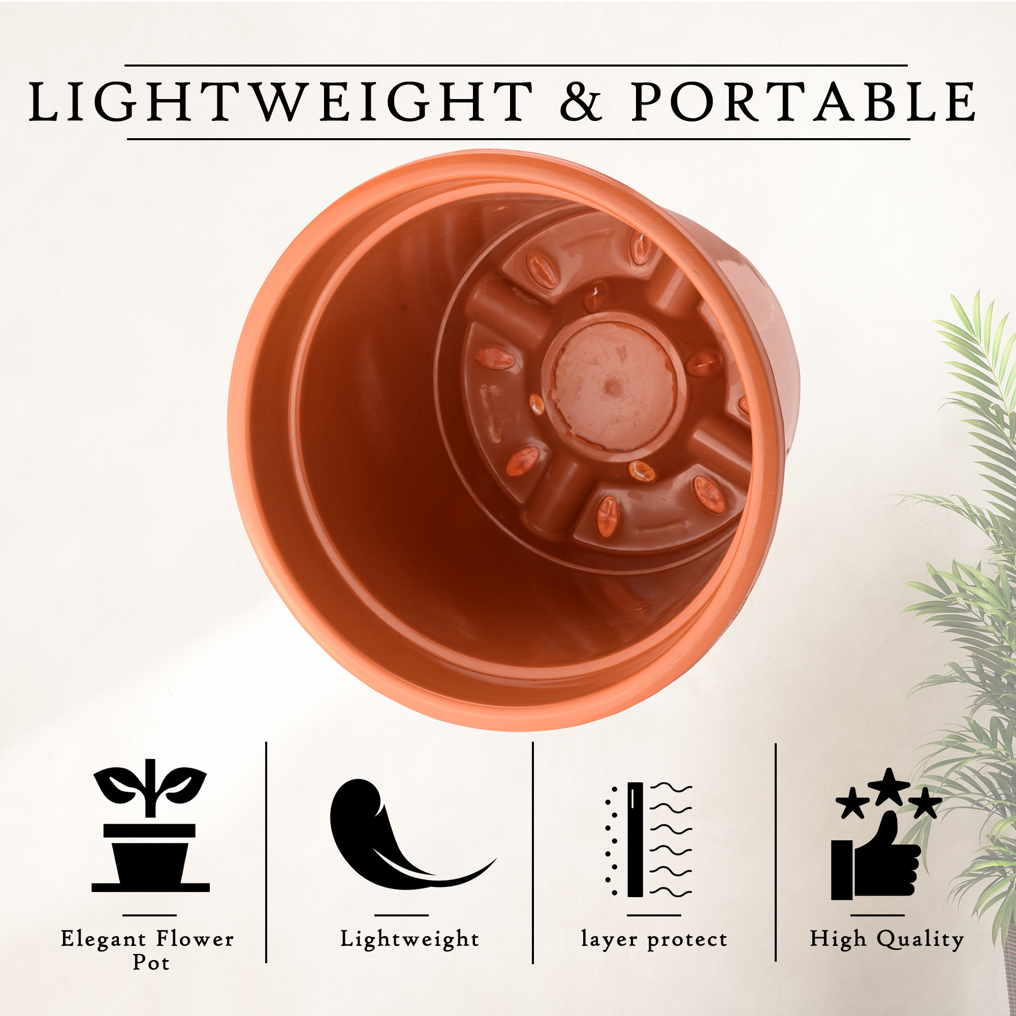 Kuber Industries  Flower Pot  Fuldani Flower Pot   Pots for Home Terrace Garden  Pots Stand for Plants  Phooldaan for Home Dcor  Synergy Indoor Plant Stand  Orange