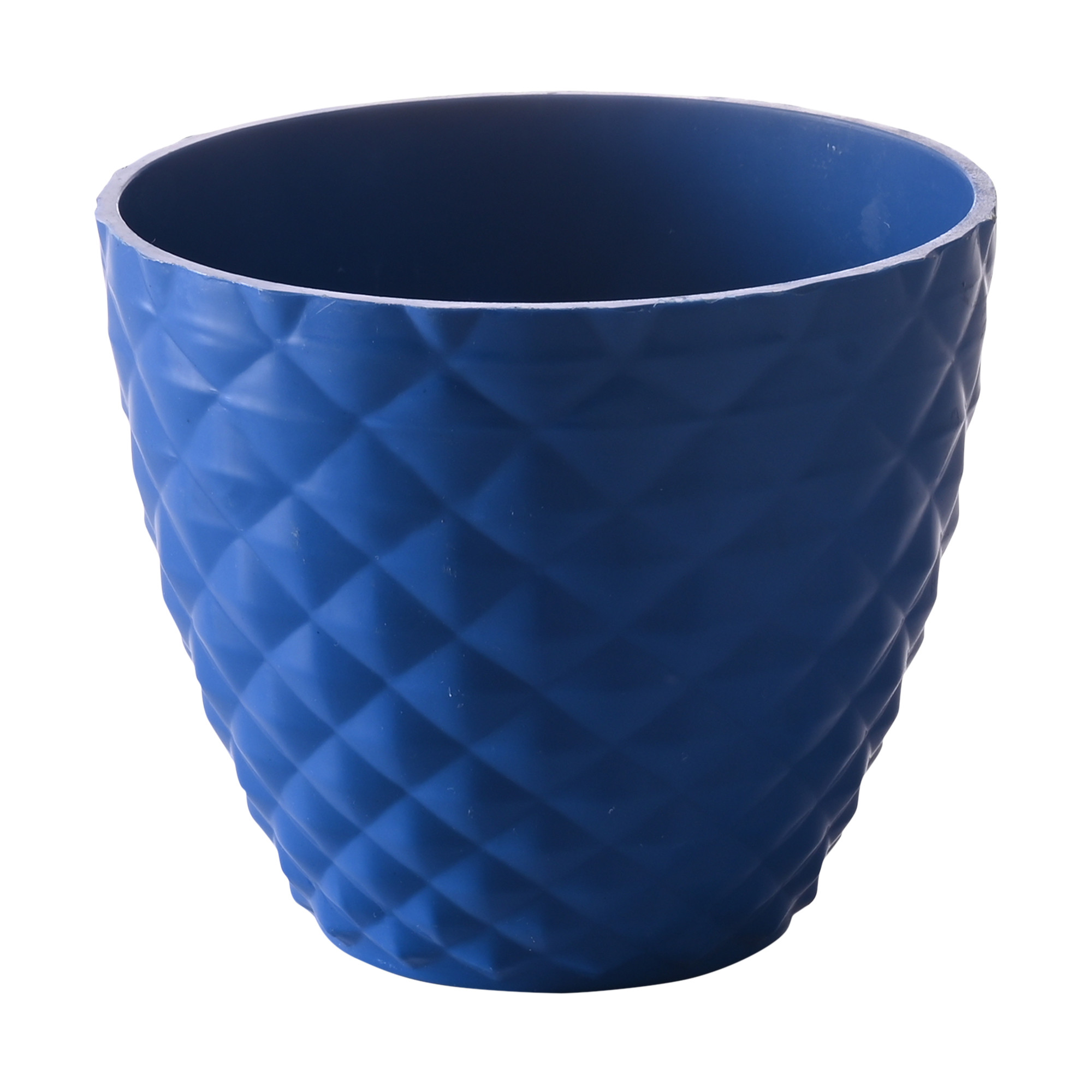 Kuber Industries  Flower Pots  6 Inch Flower Pot for Indoor  Outdoor  Flower Pots for Home Decoration  Flower Pot Stand for Garden  Balcony  Diamond Flower Pot  Blue