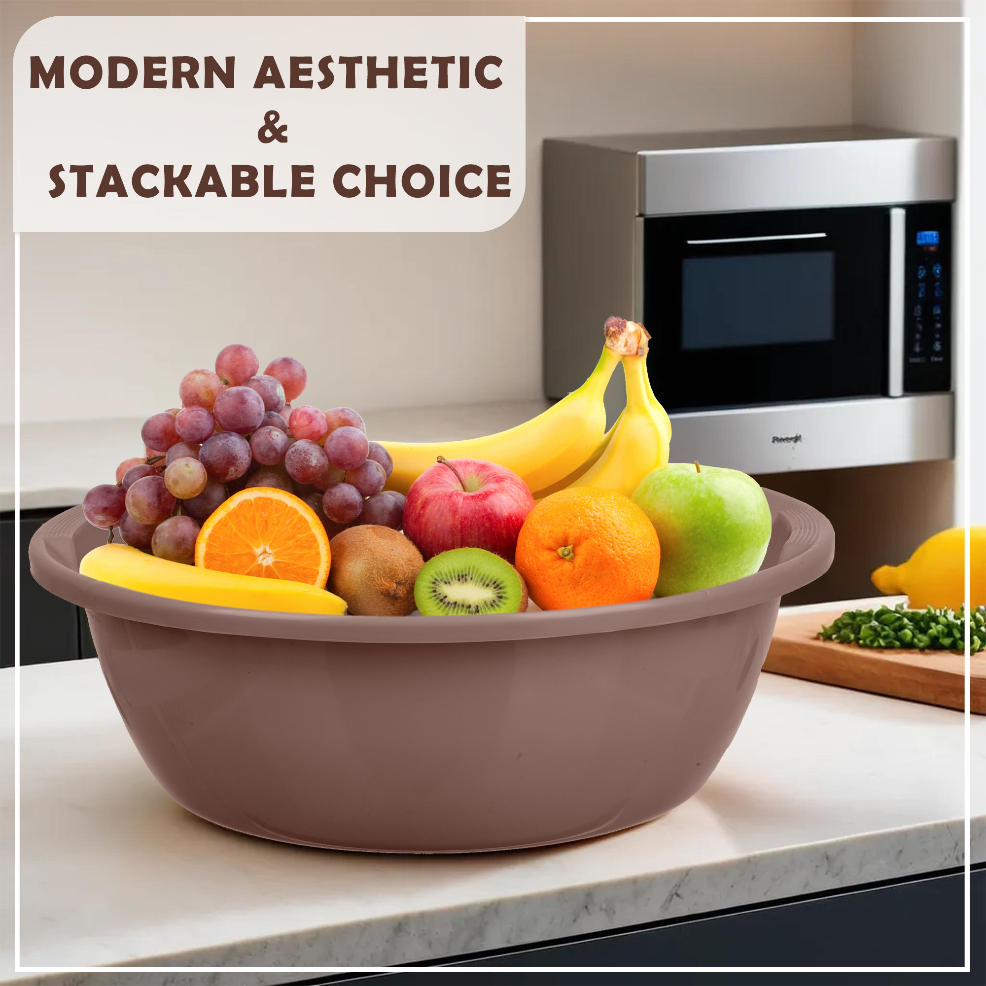 Kuber Industries  Kitchen Basket  Stationery Organizer Tub  Multipurpose Storage Organizer  Office Supplies Organizer for Pen-Pencil-Staplers-Clips  Desktop Organizer  12 LTR  Brown