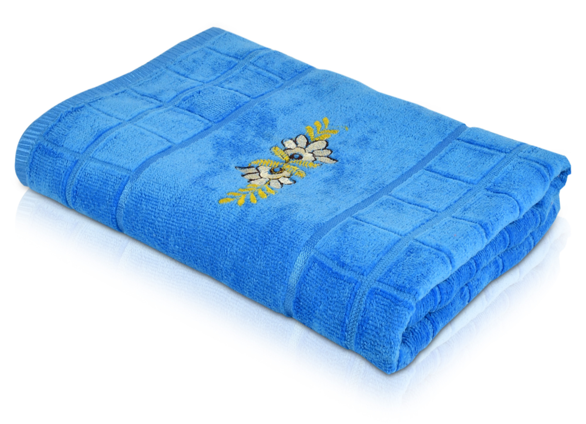 Kuber Industries  Luxurious, Soft Cotton Bath Towel With Check Border, 30