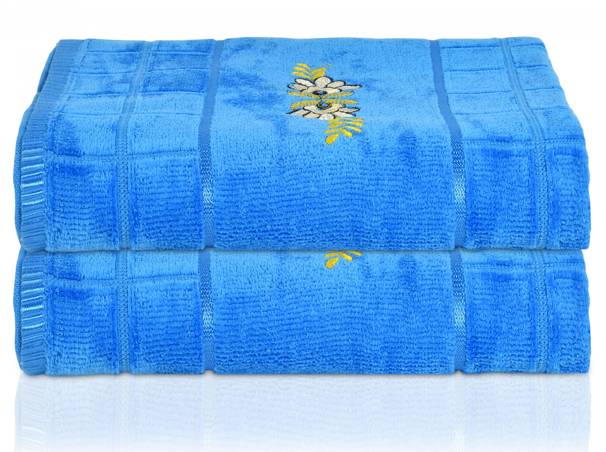Kuber Industries  Luxurious, Soft Cotton Bath Towel With Check Border, 30