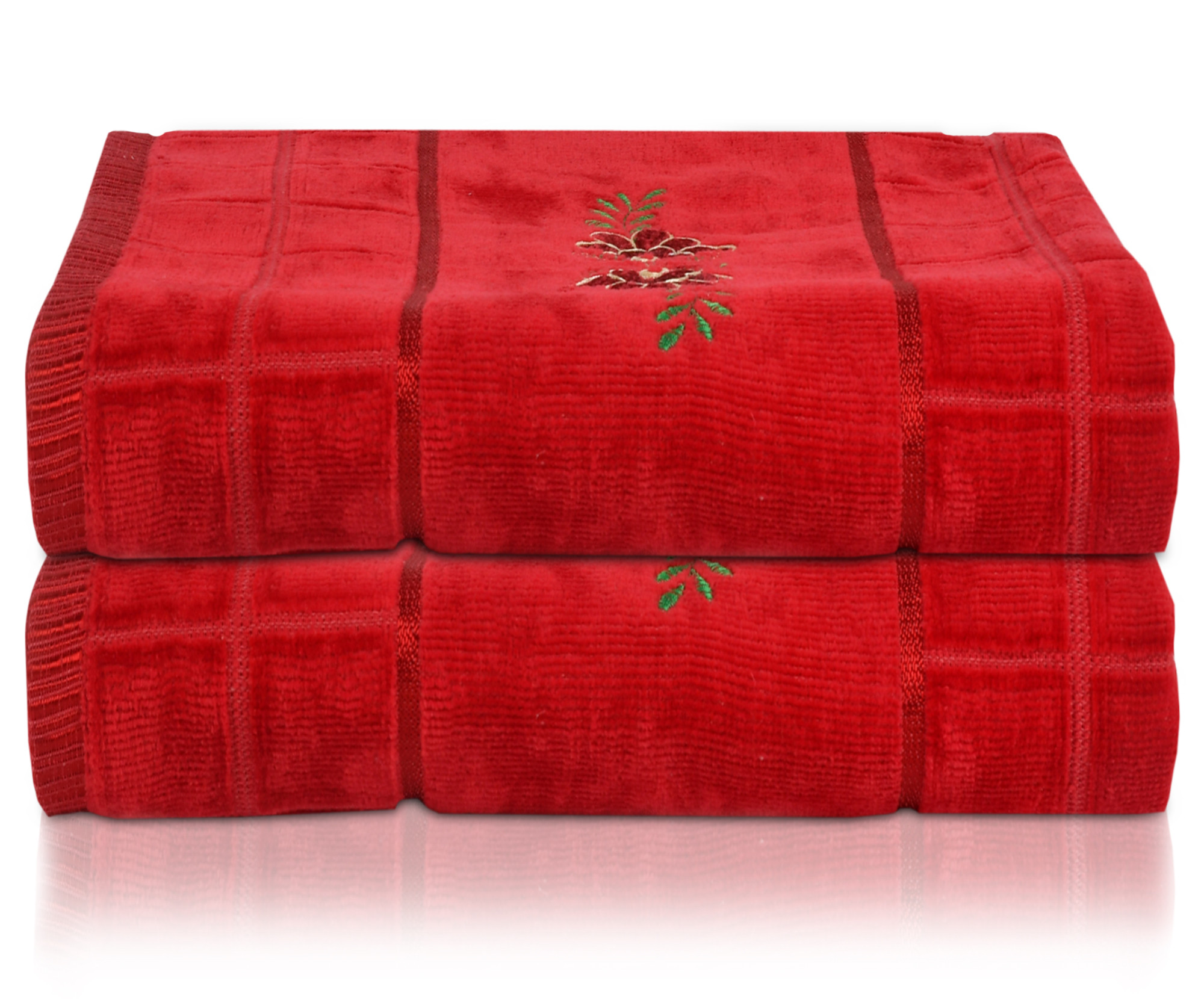 Kuber Industries  Luxurious, Soft Cotton Bath Towel With Check Border, 30