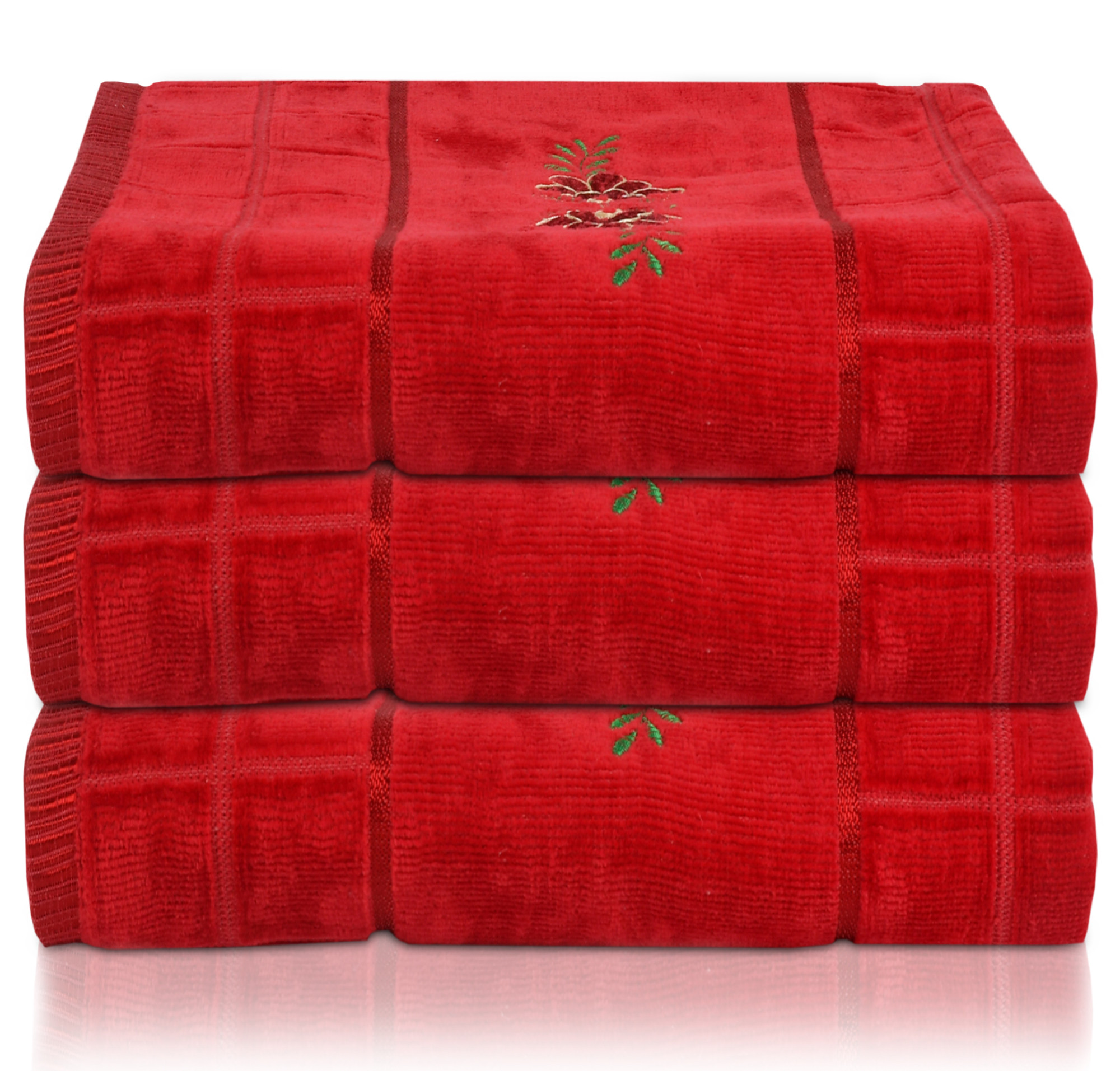 Kuber Industries  Luxurious, Soft Cotton Bath Towel With Check Border, 30