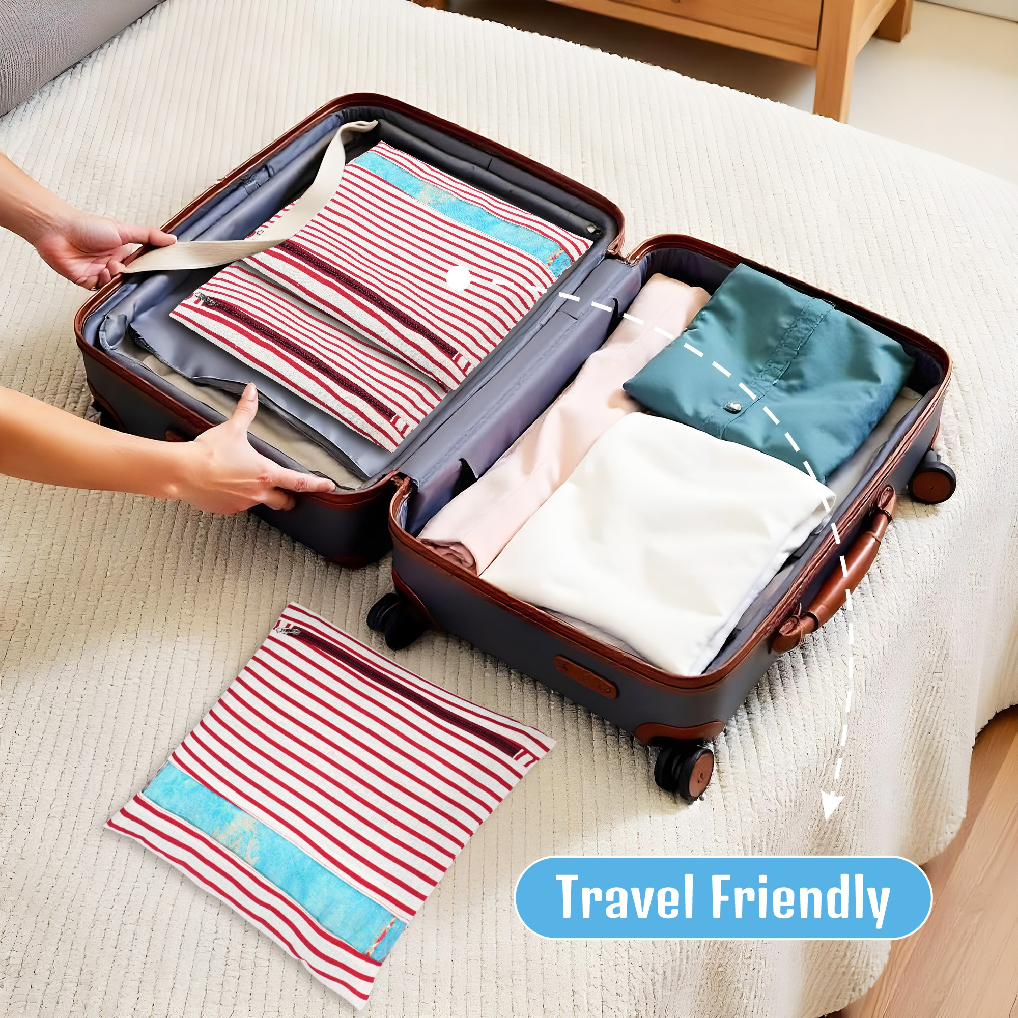 Kuber Industries  Mesh Window Cotton  Saree Covers for StorageGifting  Saree Organiser for WardrobeStorage  Saree Bags with Zip  Saree Organiser for Wardrobe  Lining - Maroon