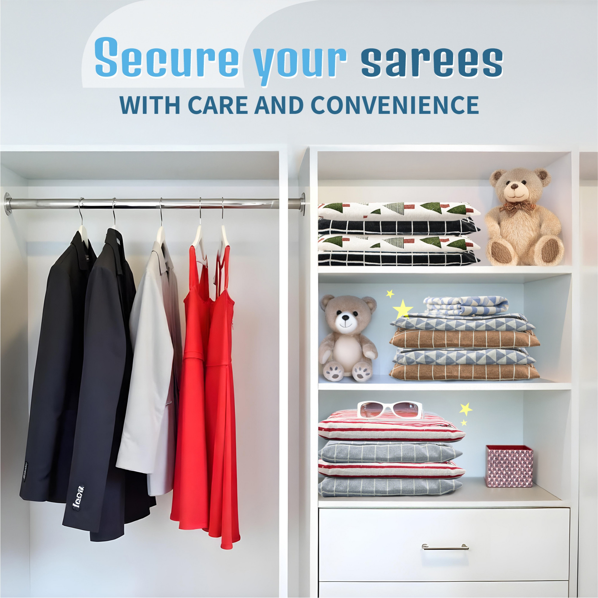 Kuber Industries  Mesh Window Cotton  Saree Covers for StorageGifting  Saree Organiser for WardrobeStorage  Saree Bags with Zip  Saree Organiser for Wardrobe  Tree - Green