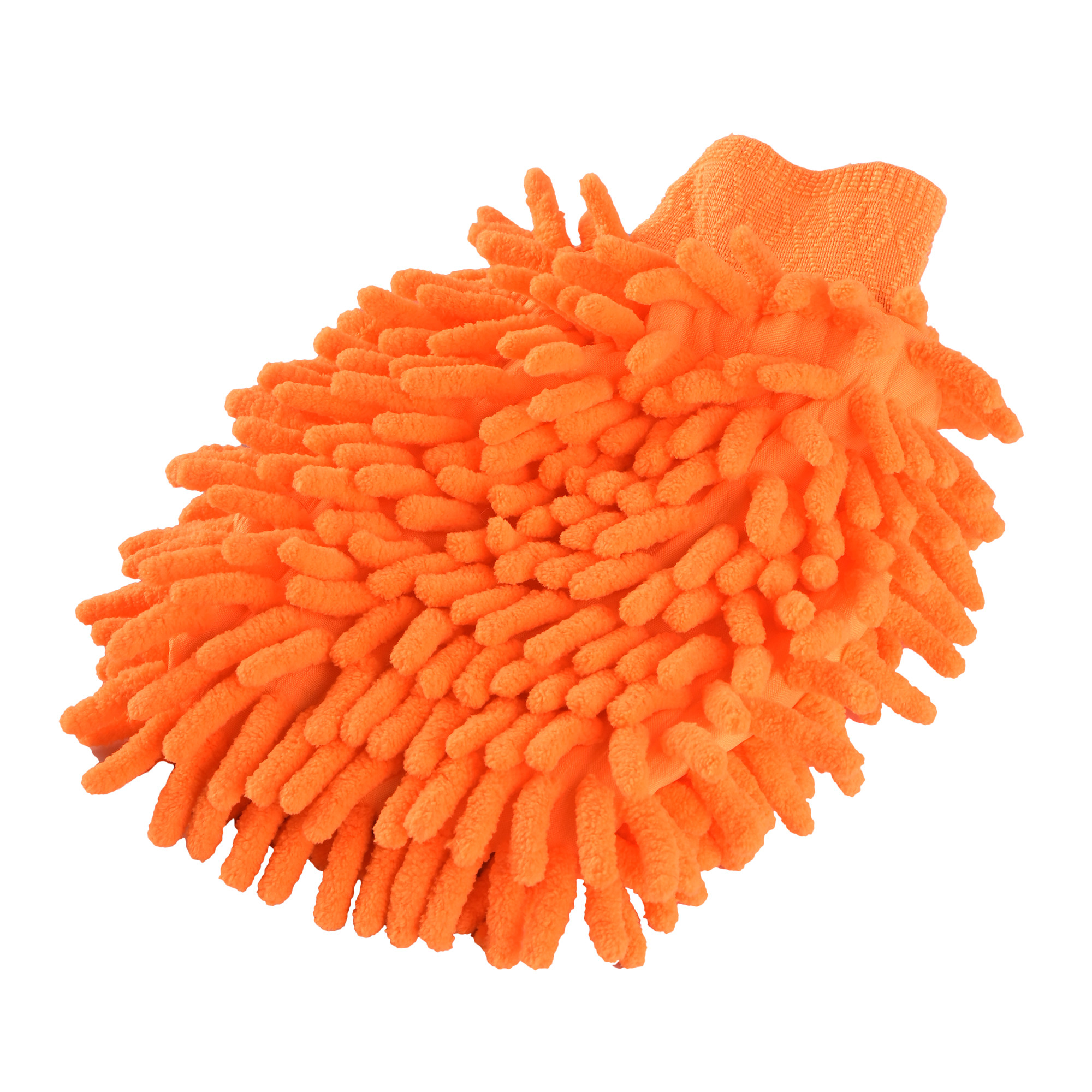Kuber Industries  Microfiber Double Sided 50GSM Car Washing Gloves  Super Absorbent Chenille Mitt Gloves - Perfect Wash Cleaning for Bike Auto Cars Interior and Exterior  Orange