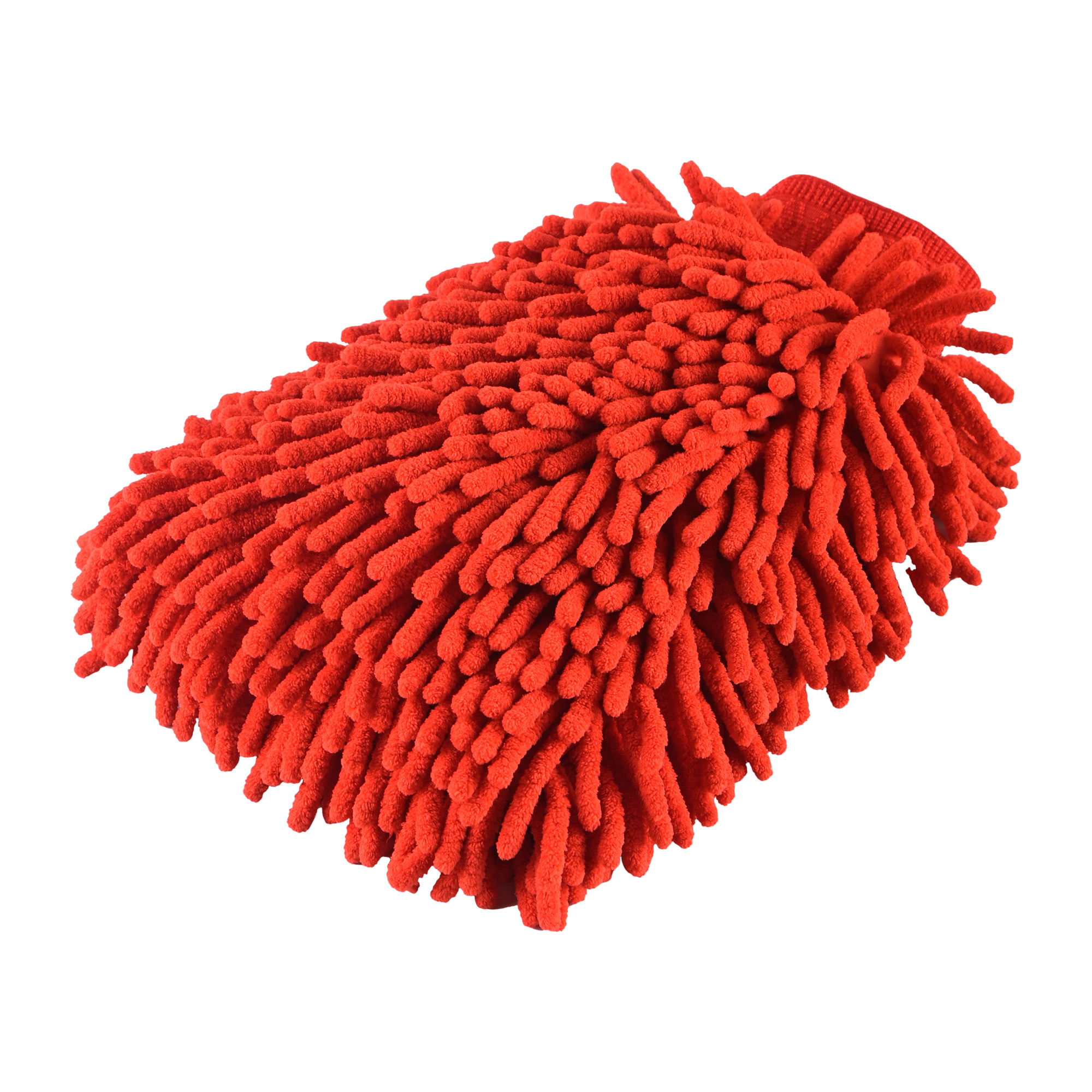 Kuber Industries  Microfiber Double Sided 50GSM Car Washing Gloves  Super Absorbent Chenille Mitt Gloves - Perfect Wash Cleaning for Bike Auto Cars Interior and Exterior  Red