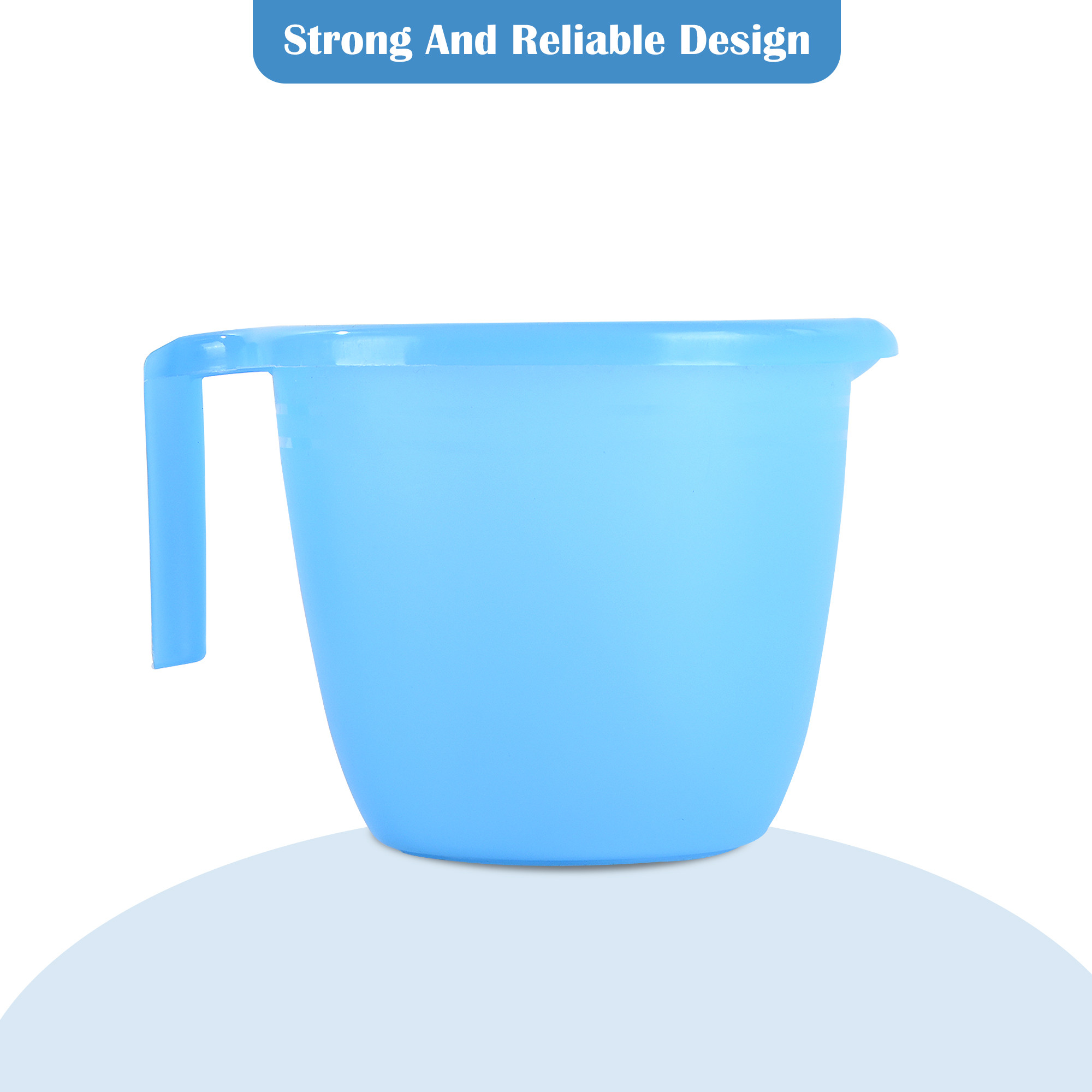 Kuber Industries  Multi-Functional 1 Ltr Plastic Mug for Bathroom  Durable for Daily Use in Bathrooms  Sturdy and Lightweight Bathing Mug for Rinsing and Showering  Sky Blue