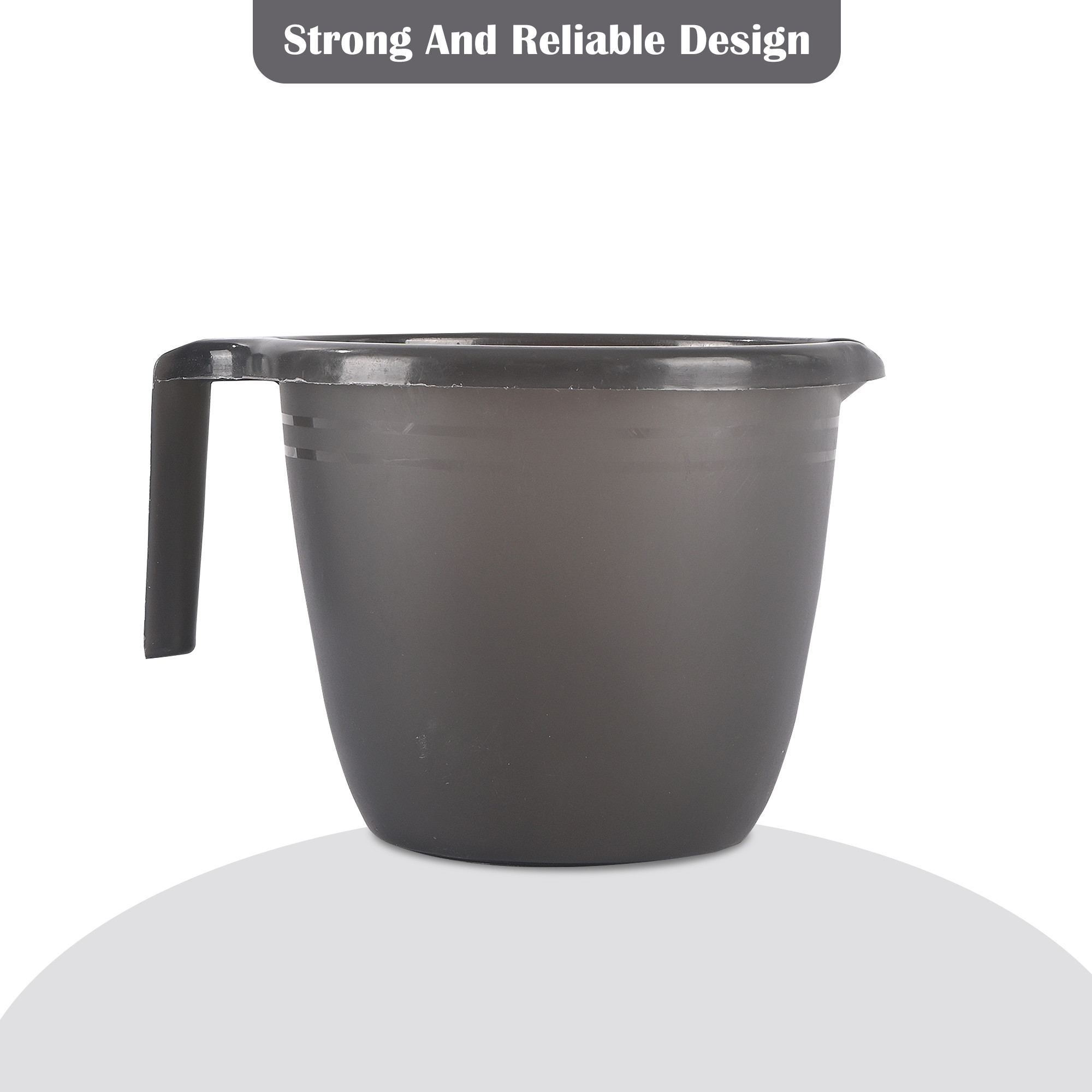 Kuber Industries  Multi-Functional 1 Ltr Plastic Mug for Bathroom  Durable for Daily Use in Bathrooms  Sturdy and Lightweight Bathing Mug for Rinsing and Showering  Black