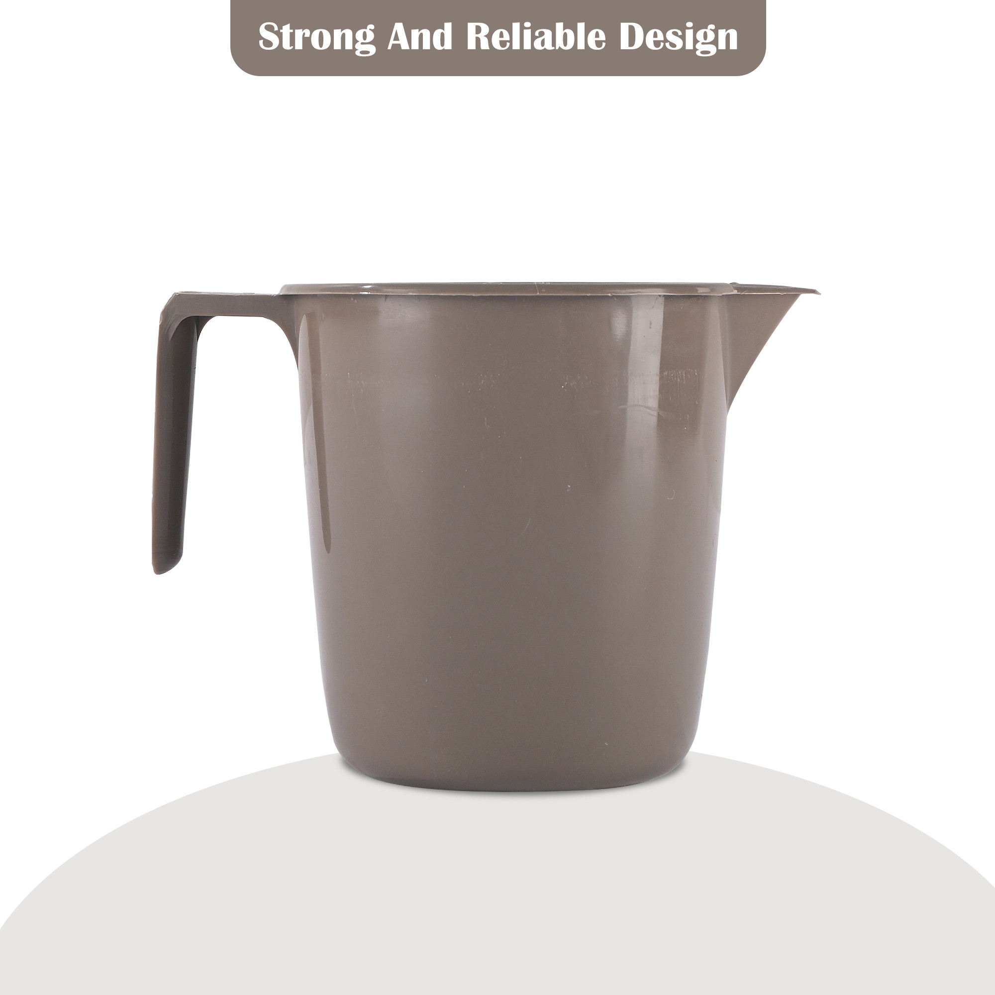 Kuber Industries  Multi-Functional 1 Ltr Plastic Mug for Bathroom  Durable for Daily Use in Bathrooms  Sturdy and Lightweight Bathing Mug for Rinsing and Showering  Brown