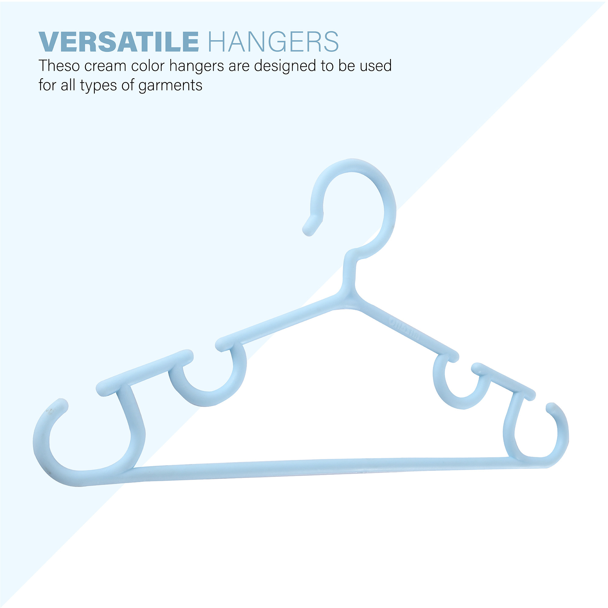 Kuber Industries  Multipurpose Baby Wardrobe Hangers for Clothes  Durable  Space-Saving Hanger Organisers - Ideal for Newborn  Toddler Garments  Blue