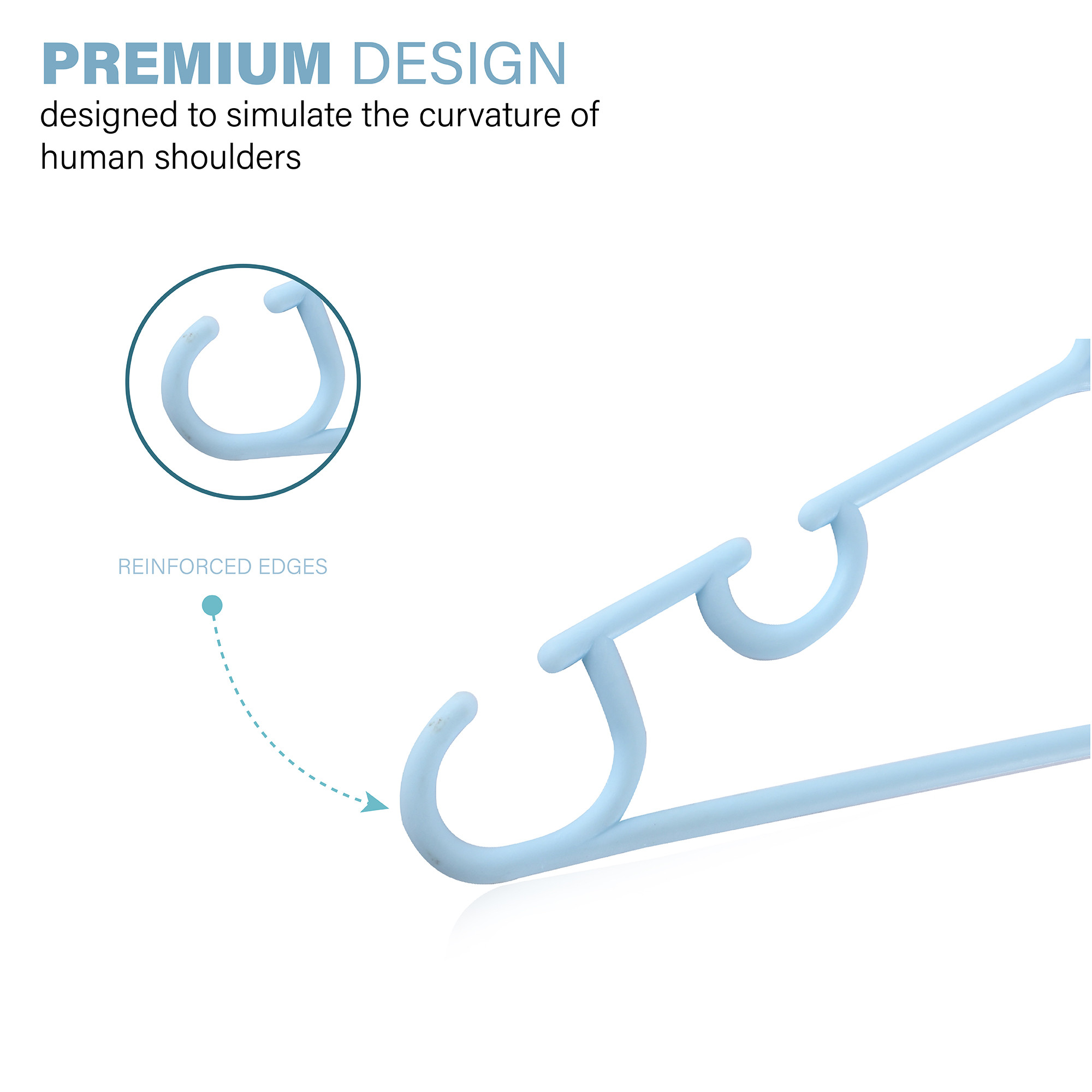 Kuber Industries  Multipurpose Baby Wardrobe Hangers for Clothes  Durable  Space-Saving Hanger Organisers - Ideal for Newborn  Toddler Garments  Blue