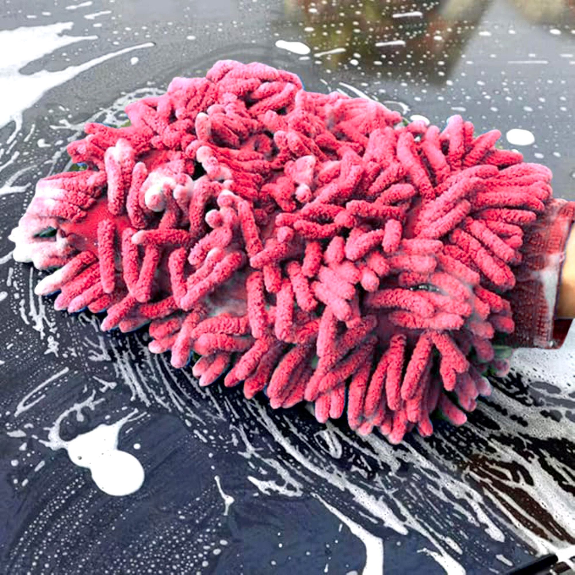 Kuber Industries  Multipurpose Microfiber Glove Duster for Home Cleaning  Soft  Reusable Dusting ClothDust Cleaner - Ideal for Fans Cars Sofas  Furniture  Plain Pink