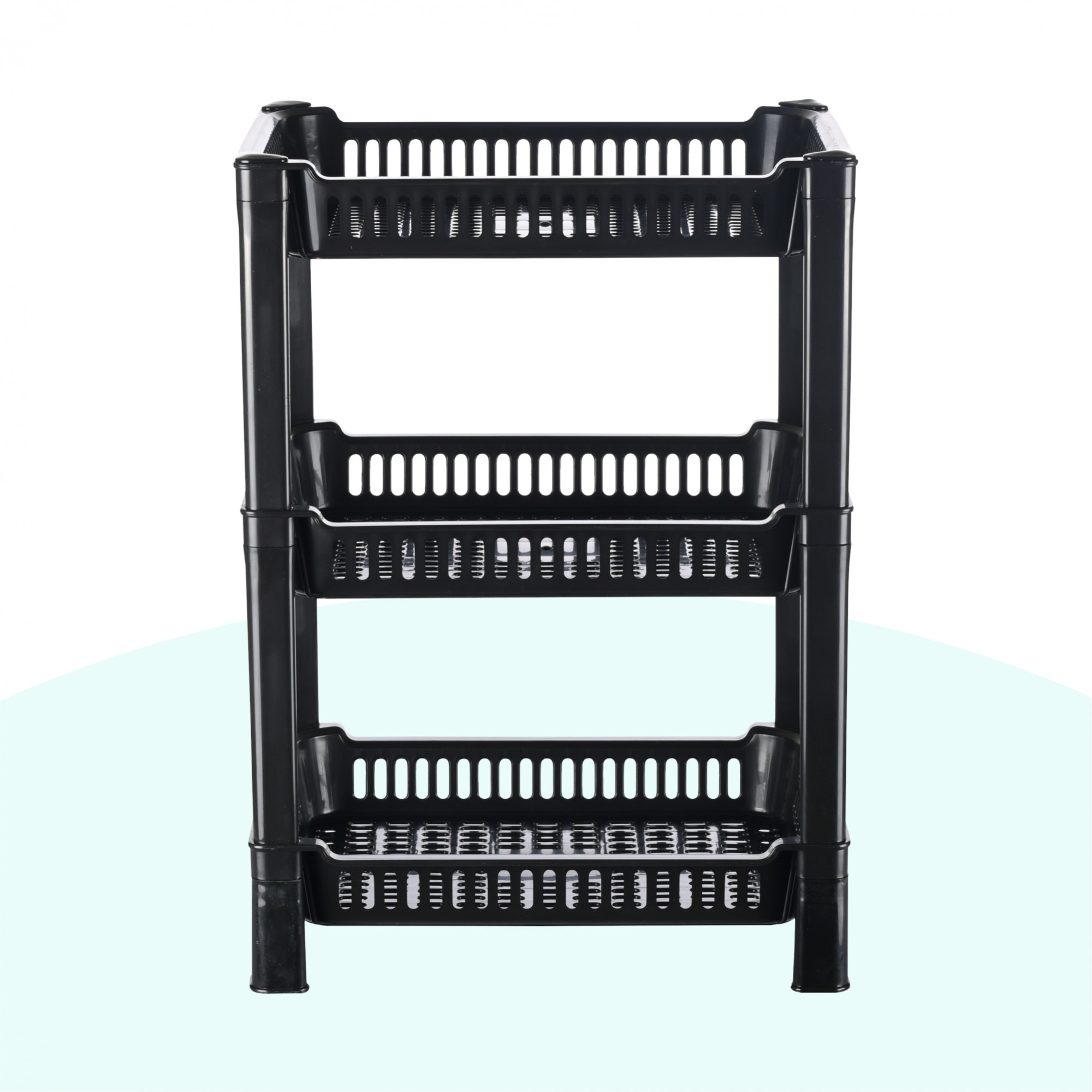 Kuber Industries  Multipurpose Racks For Storage  Kids Toy OrganizerUnder Wash Basin  Office Storage cabinet  Shelves  Black