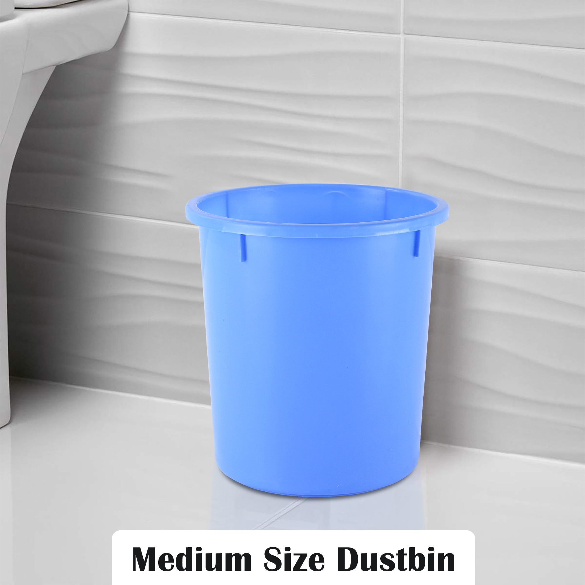 Kuber Industries  Open-Top 5 Liters Dustbin for Bedroom Bathroom  Kitchen  Durable  Portable Garbage Bin for Daily Household Use  Dustbin for Office Spaces  Blue