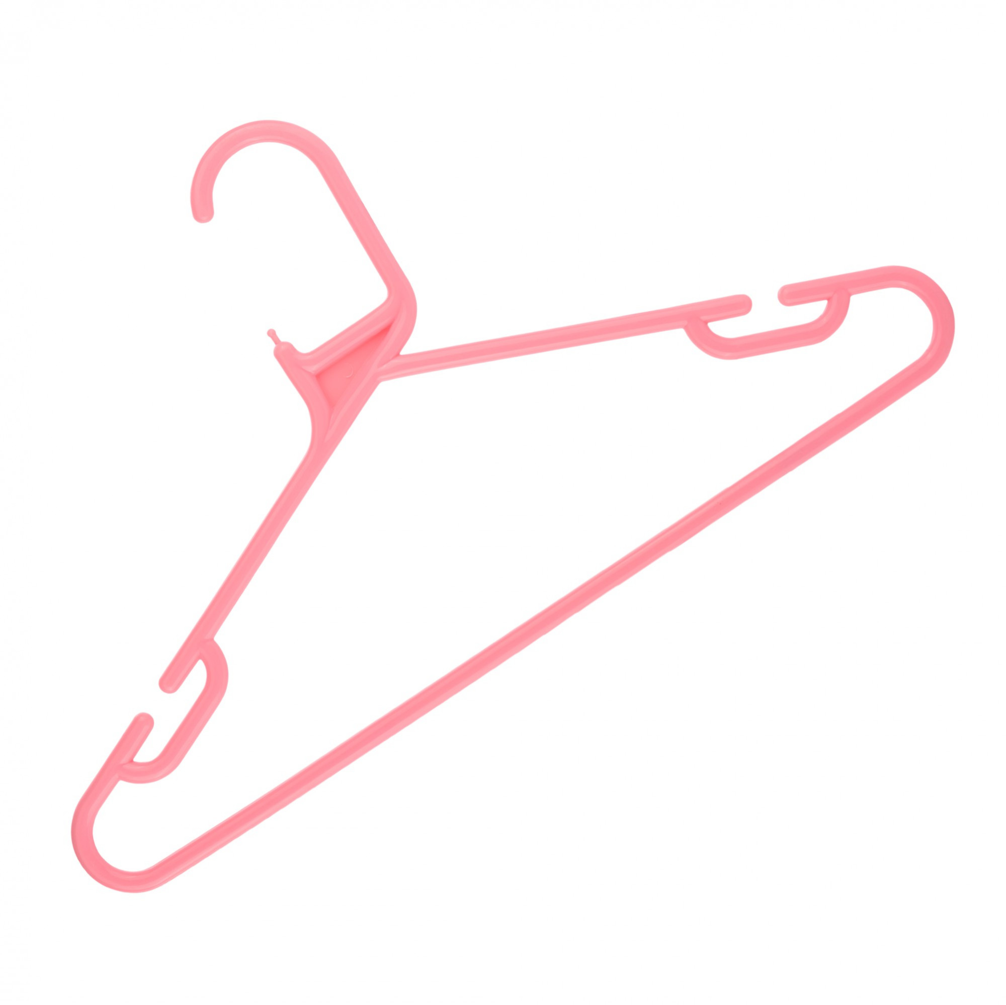 Kuber Industries  Pack of 6  Hangers  Multi-Purpose Hangers for Trouser Skirts Coat Dresses  Ties  Plastic Clothes Almirah Hangers for Wardrobe Cabinets Closet  European Style  Pink