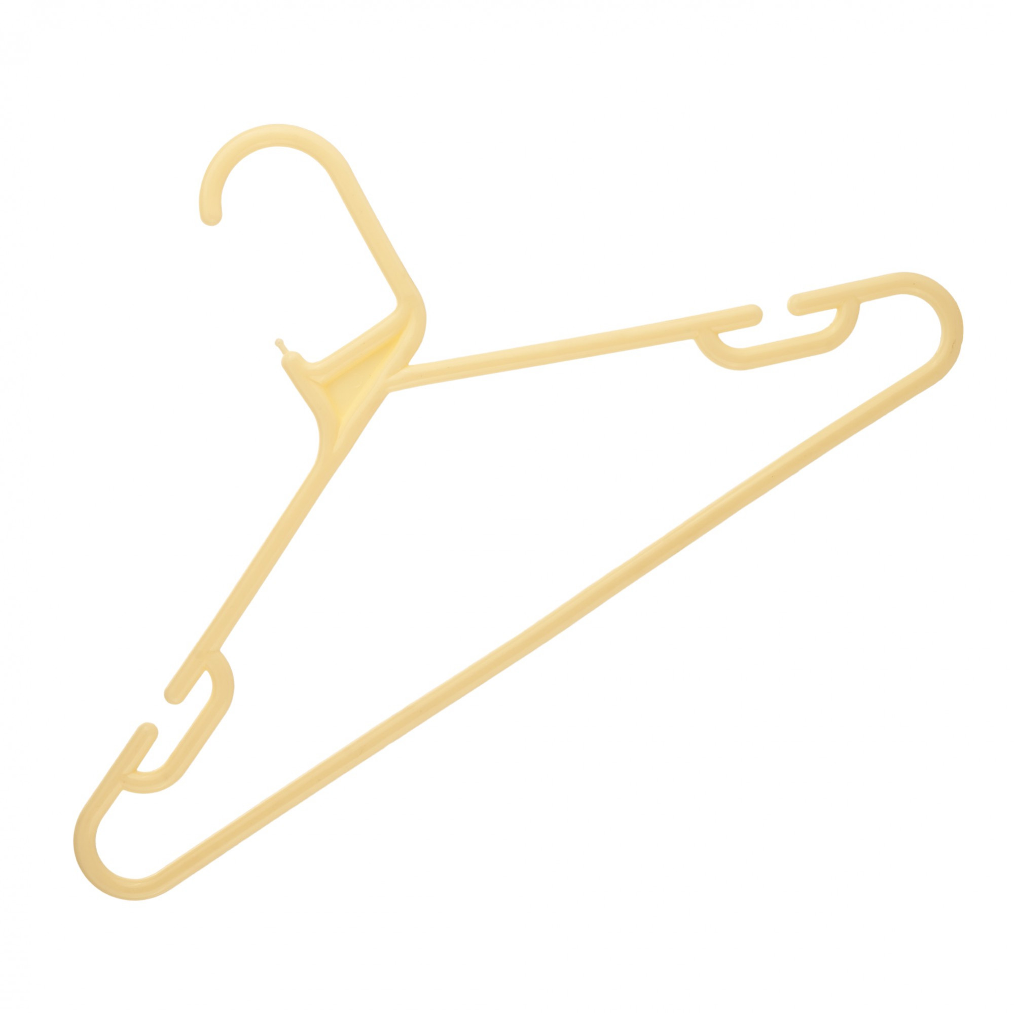 Kuber Industries  Pack of 6  Hangers  Multi-Purpose Hangers for Trouser Skirts Coat Dresses  Ties  Plastic Clothes Almirah Hangers for Wardrobe Cabinets Closet  European Style  Cream