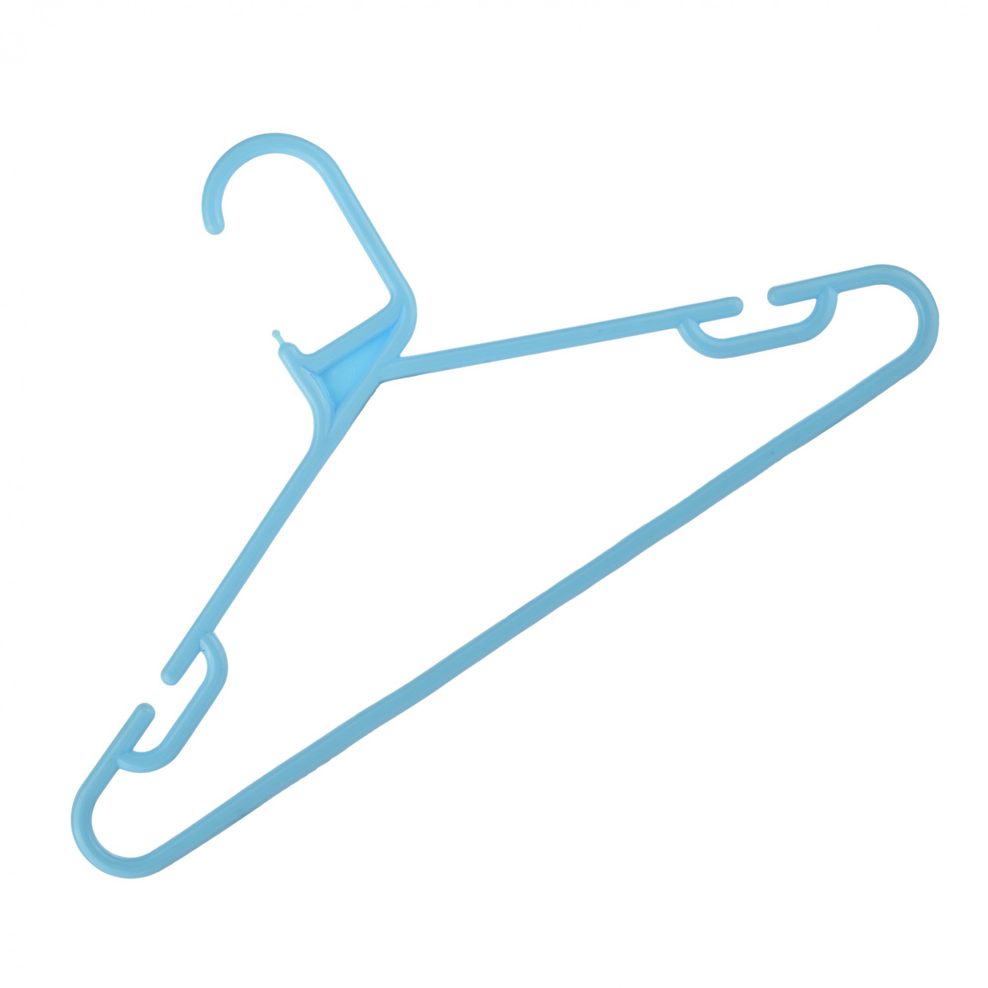 Kuber Industries  Pack of 6  Hangers  Multi-Purpose Hangers for Trouser Skirts Coat Dresses  Ties  Plastic Clothes Almirah Hangers for Wardrobe Cabinets Closet  European Style  Blue