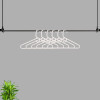Pack of 6 Hangers | Multi-Purpose Hangers for Trouser, Skirts, Coat, Dresses & Ties | Plastic Clothes Almirah Hangers for Wardrobe, Cabinets Closet | American Style | White
