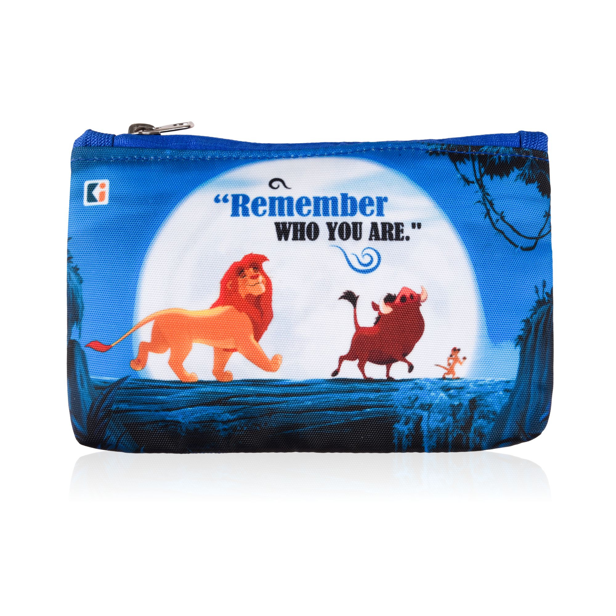 Kuber Industries  Pencil Pouch  Square Stationary Pouch  Pen-Pencil Box for Kids  School Geometry Pouch  Pencil Utility Bag  Zipper Pencil Organizer  Disney-Lion King  Blue