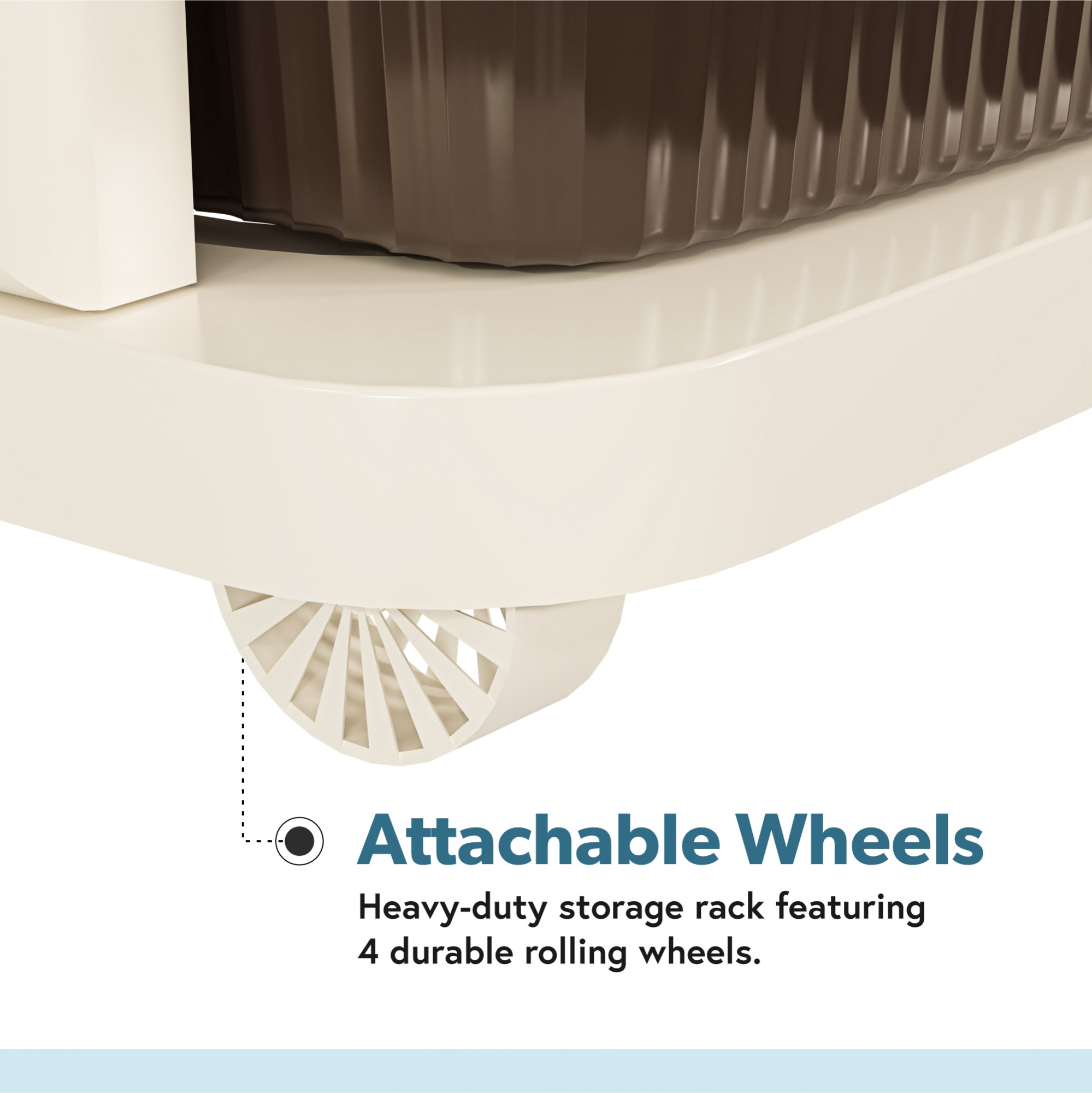 Kuber Industries  Plastic Modular Storage Drawer Organizer with Wheels  Chest of Drawer Storage Box for Living Room Office School and Home  Toys Organiser for Kids Room  Ivory  Brown