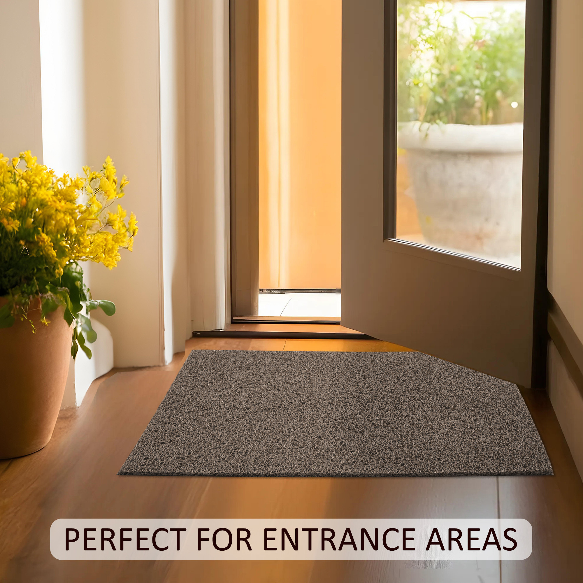 Kuber Industries  Rubber PVC Water Absorbing Front Floor Mat  Door Mats for Home Entrance   Door MatsRugs for Office Bedroom  Kitchen  Anti Slip PaydanFoot Mat  Brown