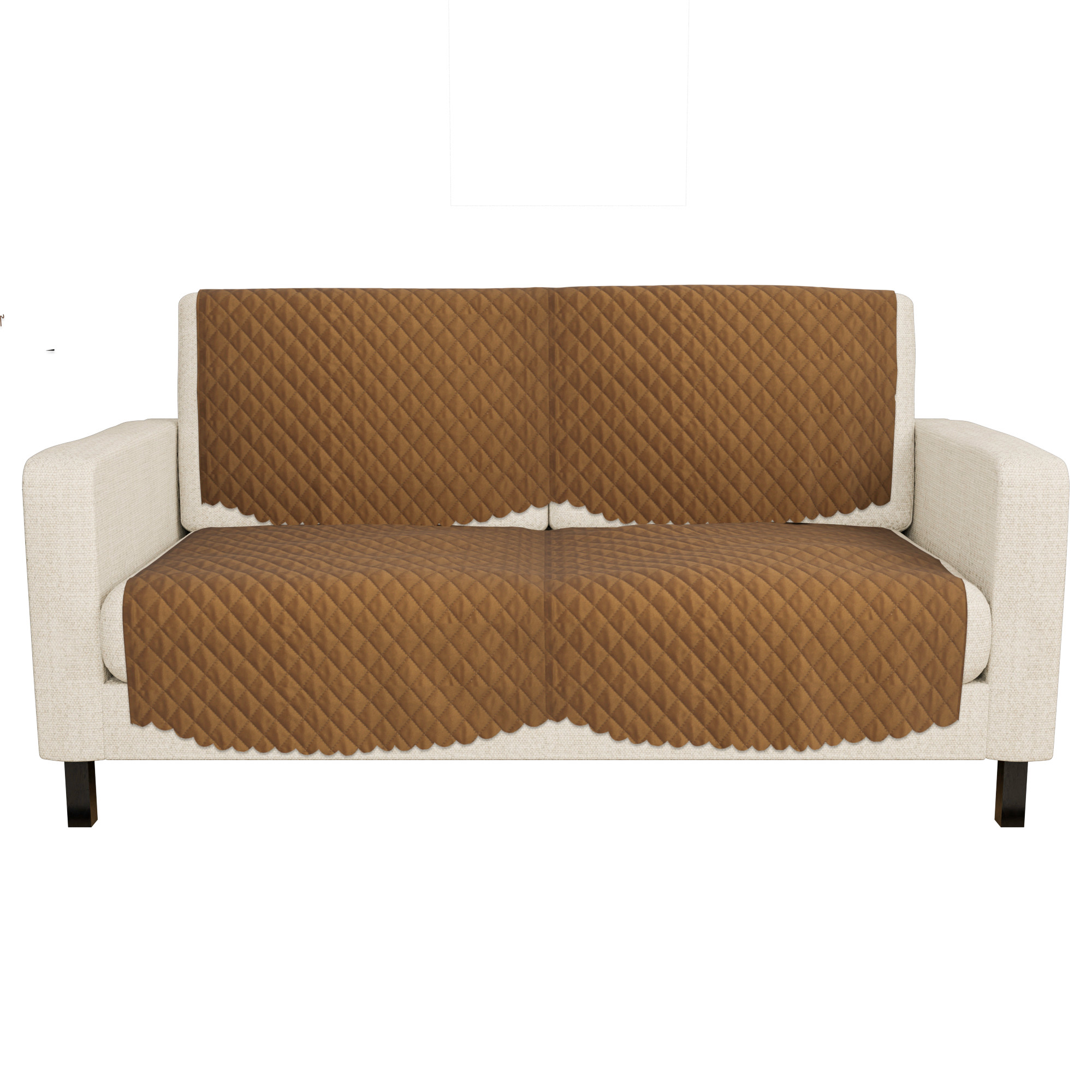 Kuber Industries  Sofa Set Cover  Sofa Slipcover Protector for Home Living Room Hall  Office Couch  Quilted Brown