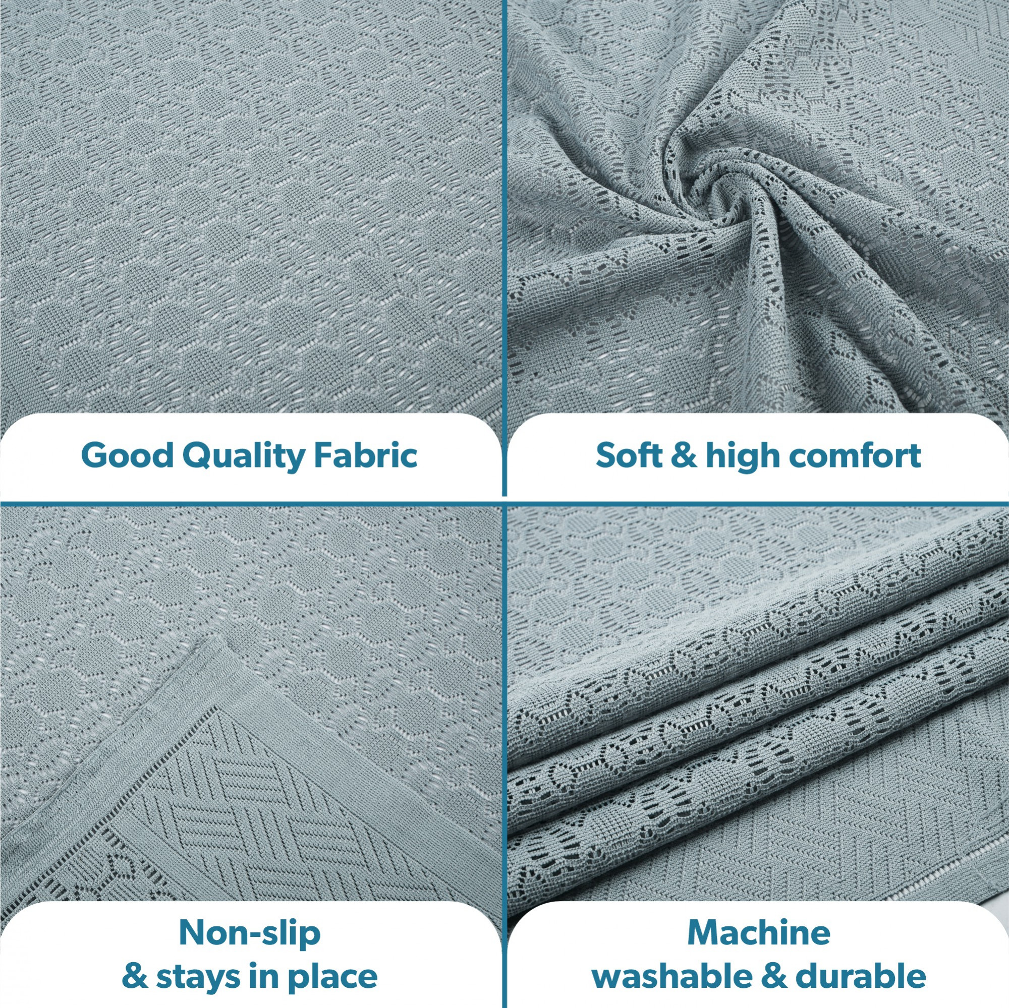 Kuber Industries  Soft Stylish  Durable Cotton Sofa Covers   Aesthetic Sofa ProtectorMat  Slipcover for Hall Living Room  Office  Galaxy 1704 - Grey