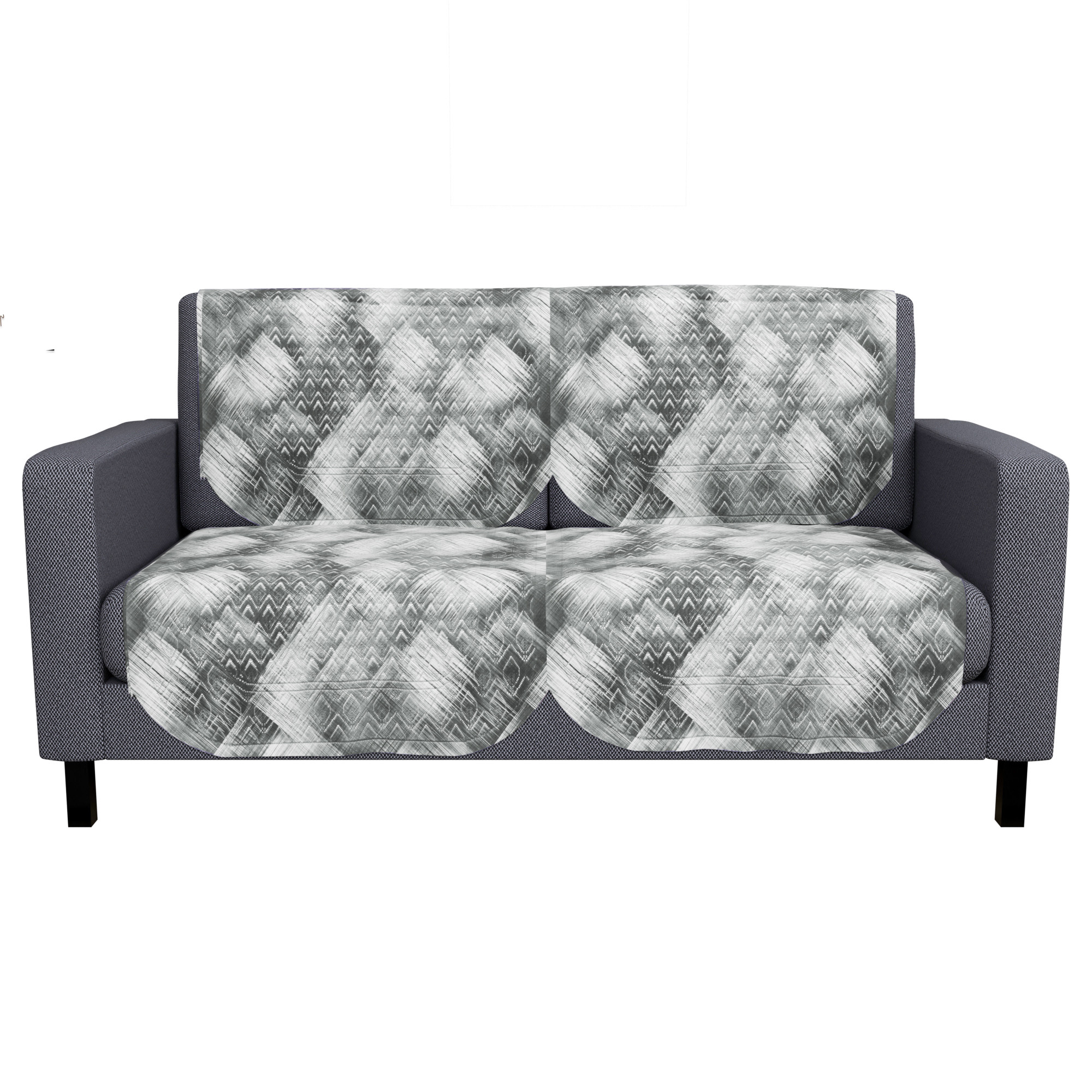 Kuber Industries  Stylish  Durable Cotton Sofa Covers   Washable Sofa ProtectorMat  Slipcover for Hall Living Room  Office  Shaded Venus - Grey