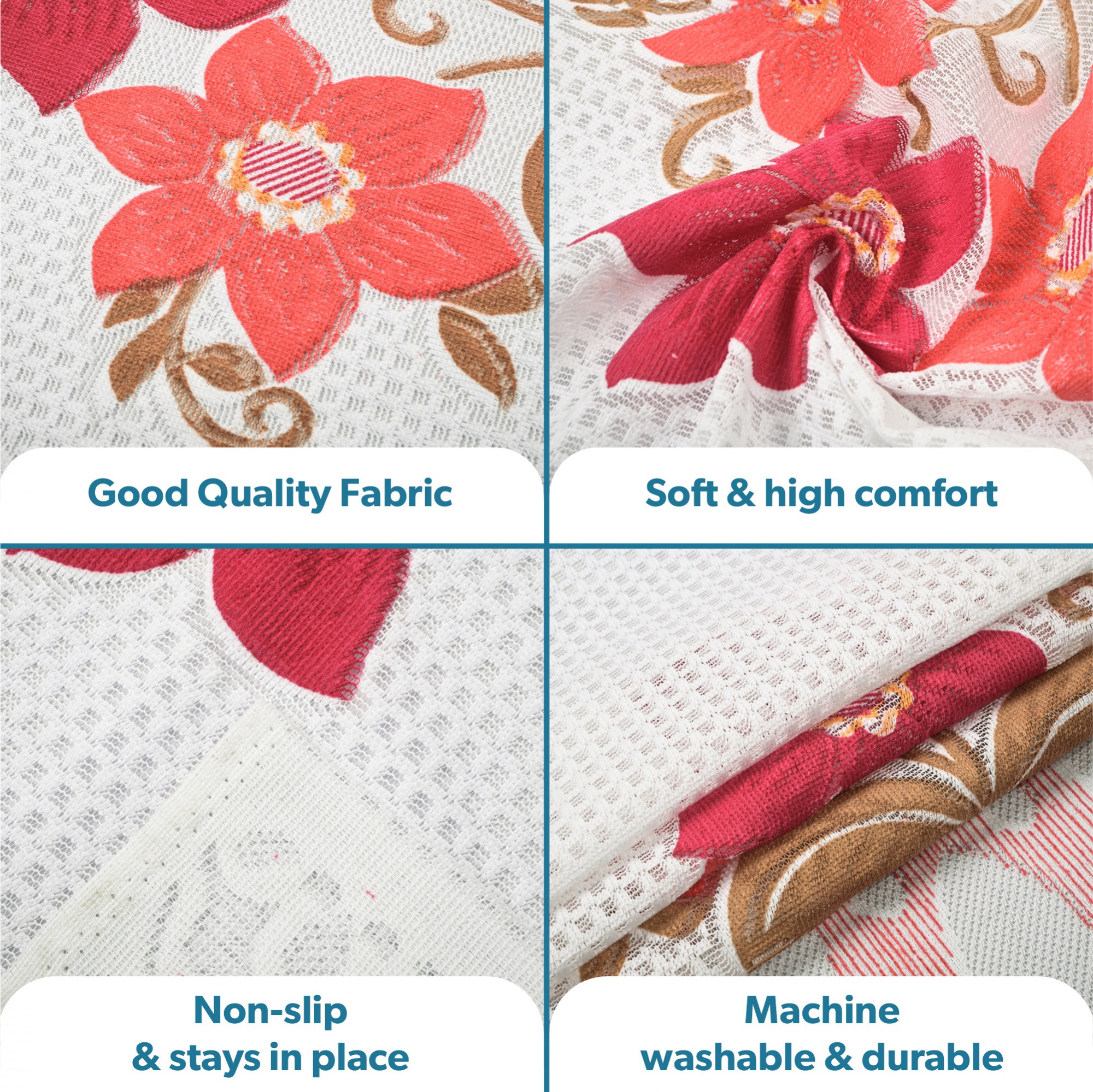 Kuber Industries  Stylish  Durable Cotton Sofa Covers   Washable Sofa ProtectorMat  Slipcover for Hall Living Room  Office  Painting Design-White  Pink