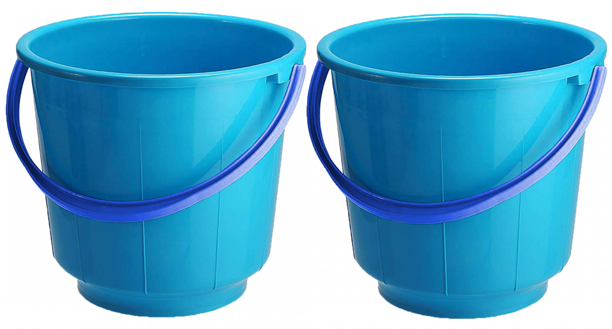 Kuber Industries  Unbreakable Strong Plastic Bathroom Bucket 13 Ltr (Blue) -CTKTC37903