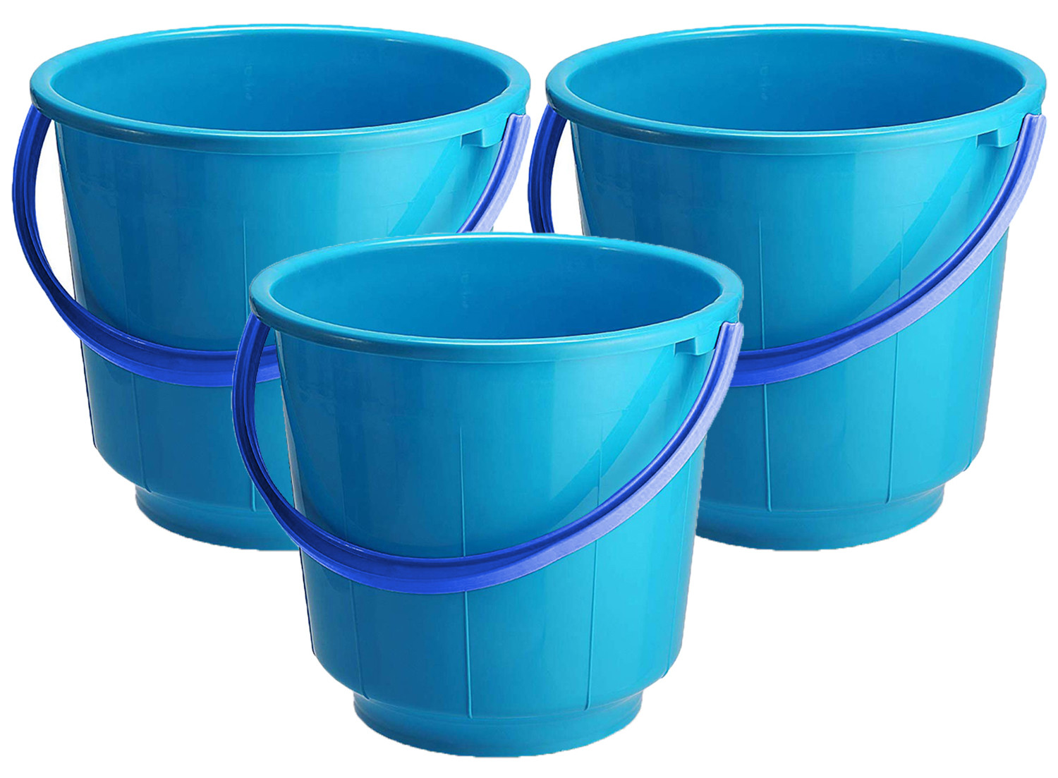 Kuber Industries  Unbreakable Strong Plastic Bathroom Bucket 13 Ltr (Blue) -CTKTC37903
