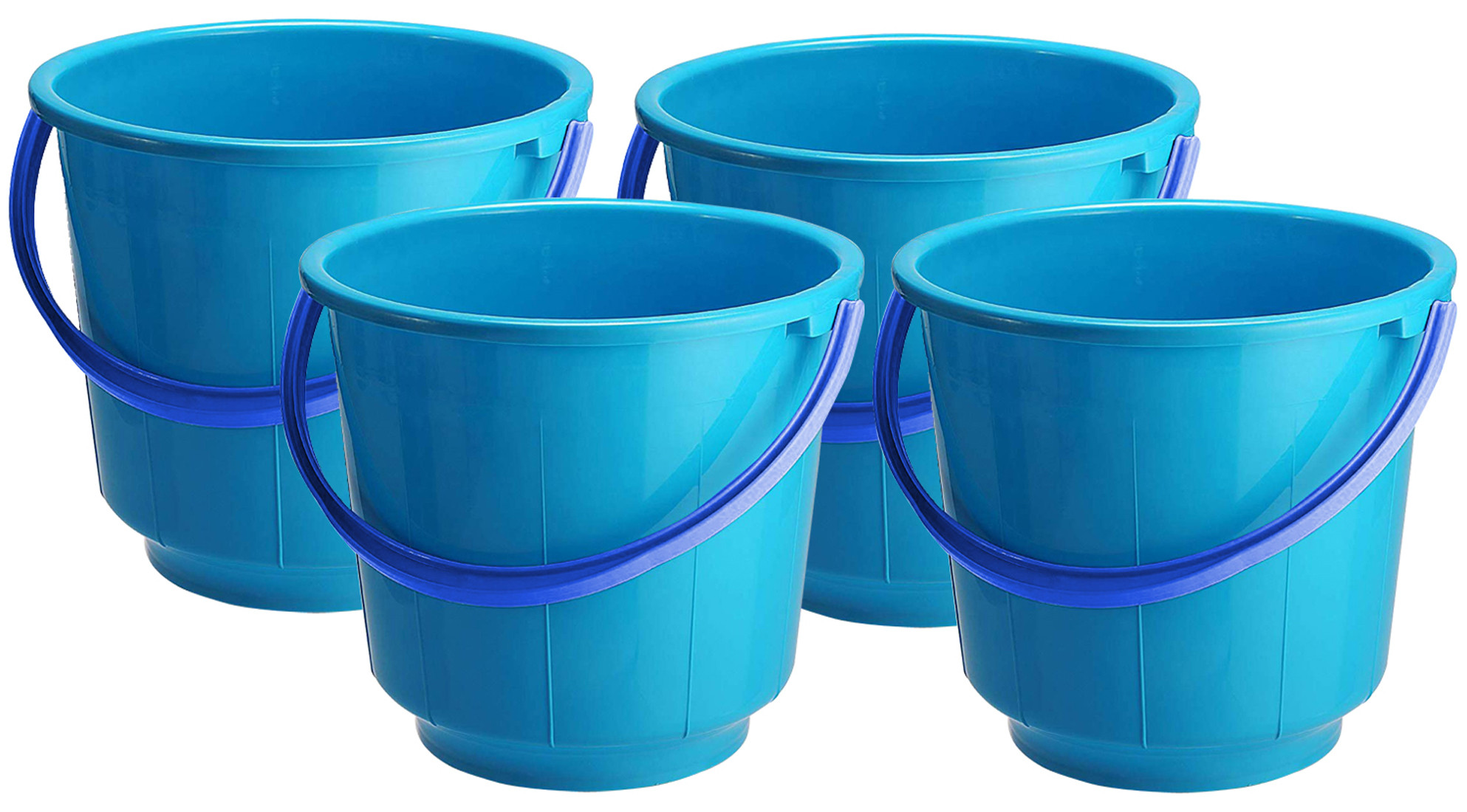 Kuber Industries  Unbreakable Strong Plastic Bathroom Bucket 13 Ltr (Blue) -CTKTC37903