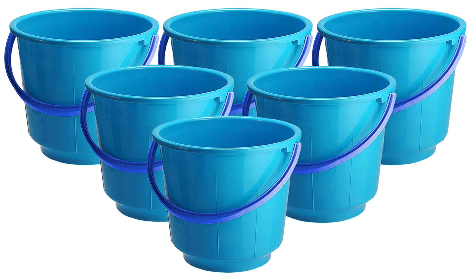 Kuber Industries  Unbreakable Strong Plastic Bathroom Bucket 13 Ltr (Blue) -CTKTC37903