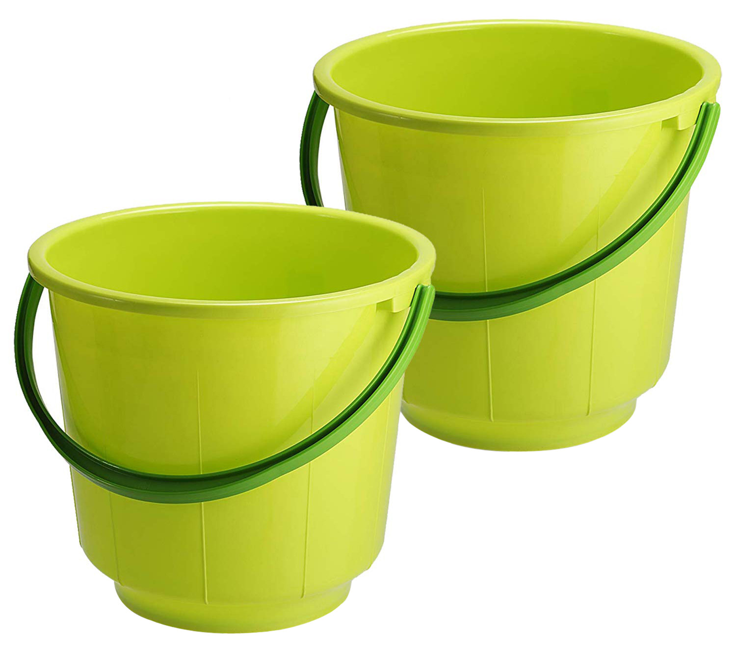 Kuber Industries  Unbreakable Strong Plastic Bathroom Bucket 13 Ltr (Green) -CTKTC37873
