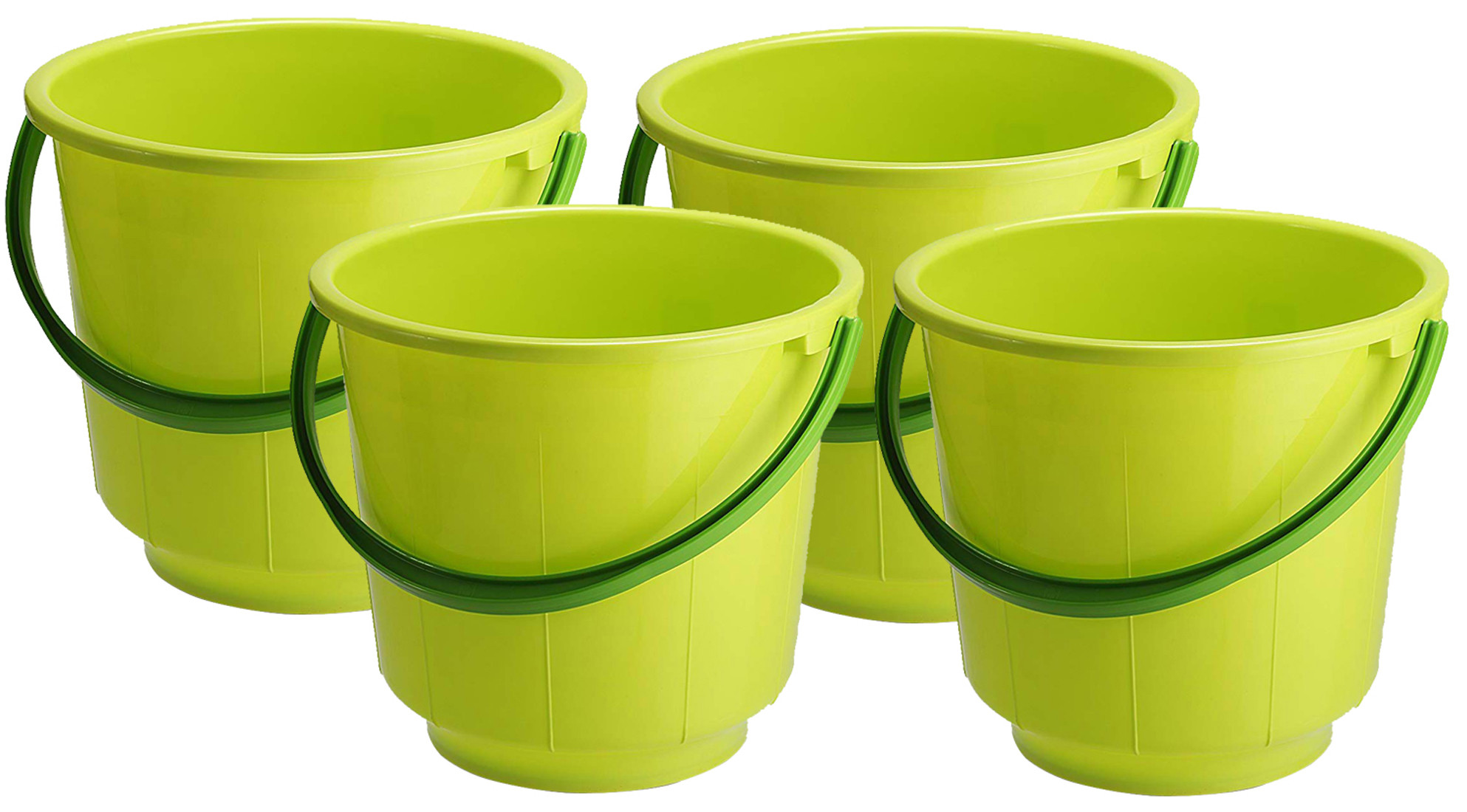 Kuber Industries  Unbreakable Strong Plastic Bathroom Bucket 13 Ltr (Green) -CTKTC37873