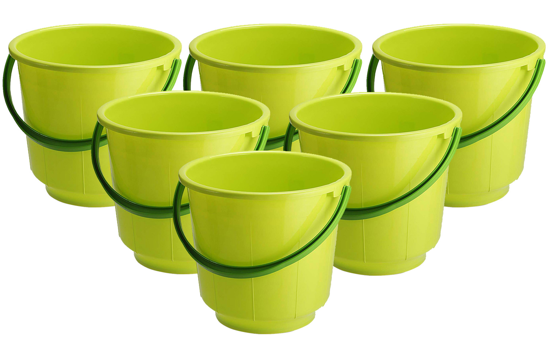 Kuber Industries  Unbreakable Strong Plastic Bathroom Bucket 13 Ltr (Green) -CTKTC37873