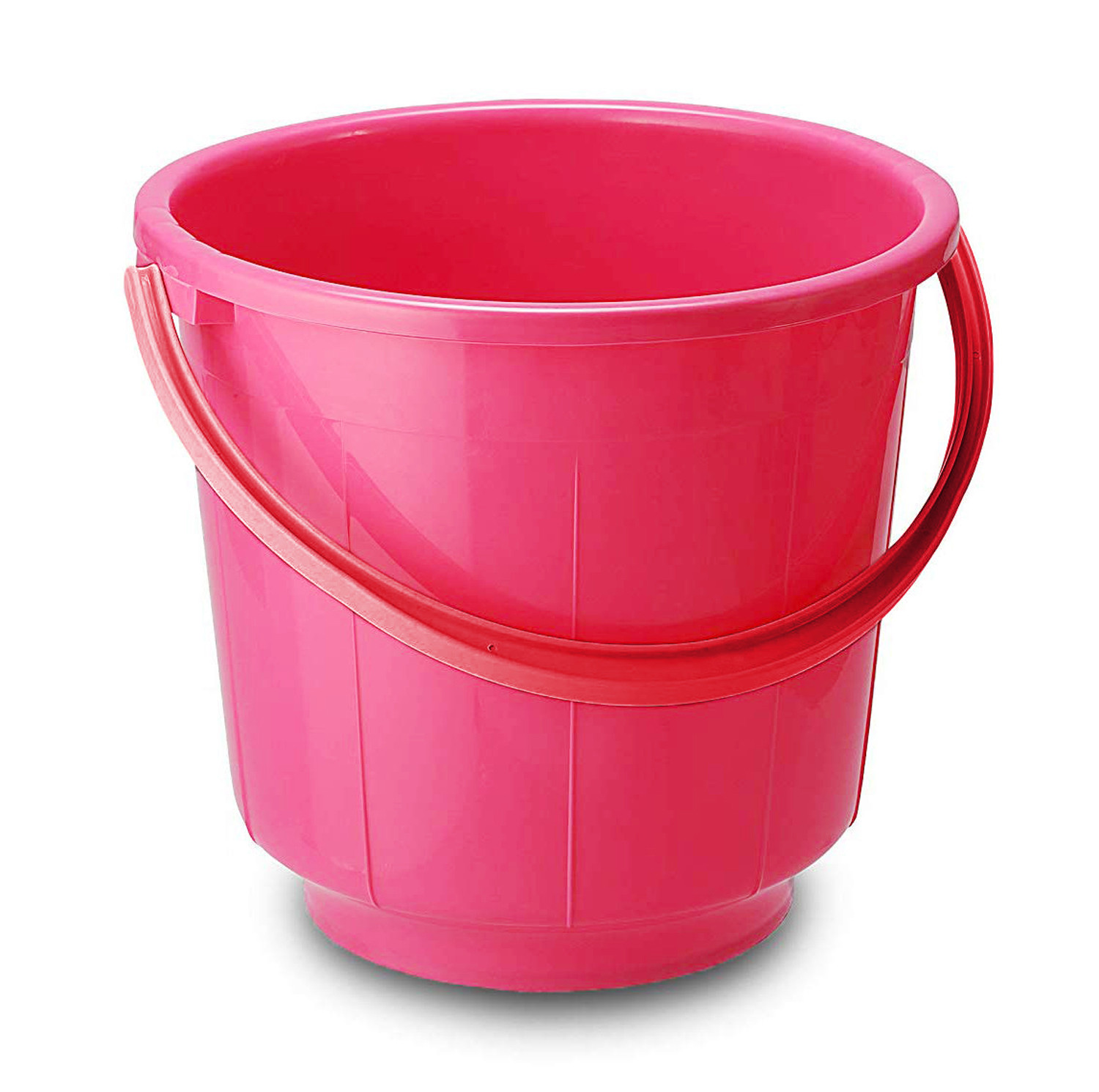 Kuber Industries  Unbreakable Strong Plastic Bathroom Bucket 13 Ltr (Pink) -CTKTC37883