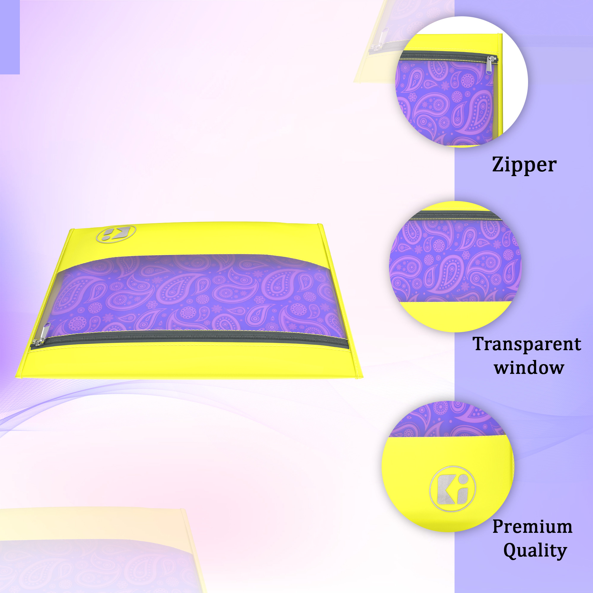 Kuber Industries  Waterproof Clothes Organizer  Saree  Dress Organizer For Wardrobe  Parachute Travel Storage Bag  Yellow