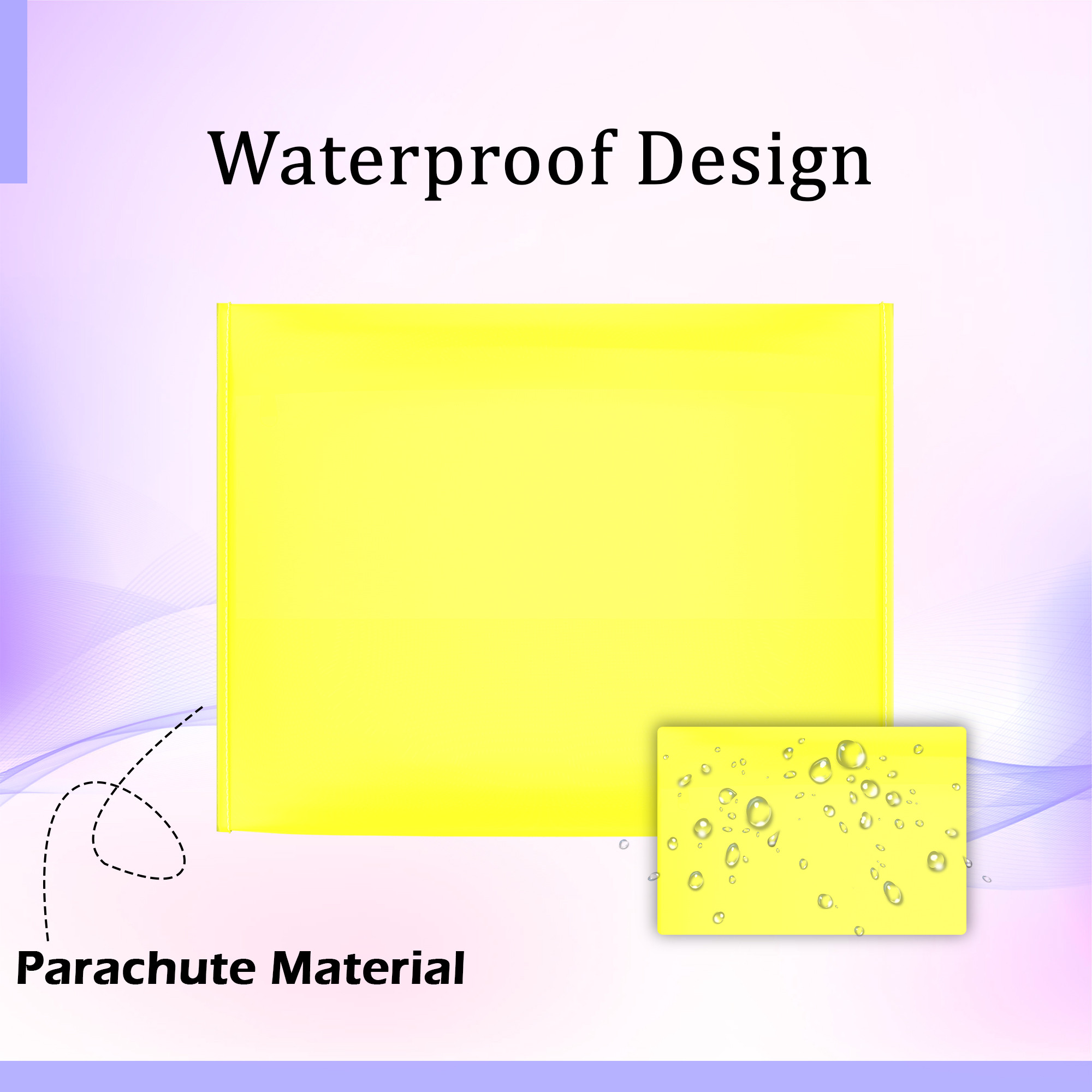 Kuber Industries  Waterproof Clothes Organizer  Saree  Dress Organizer For Wardrobe  Parachute Travel Storage Bag  Yellow