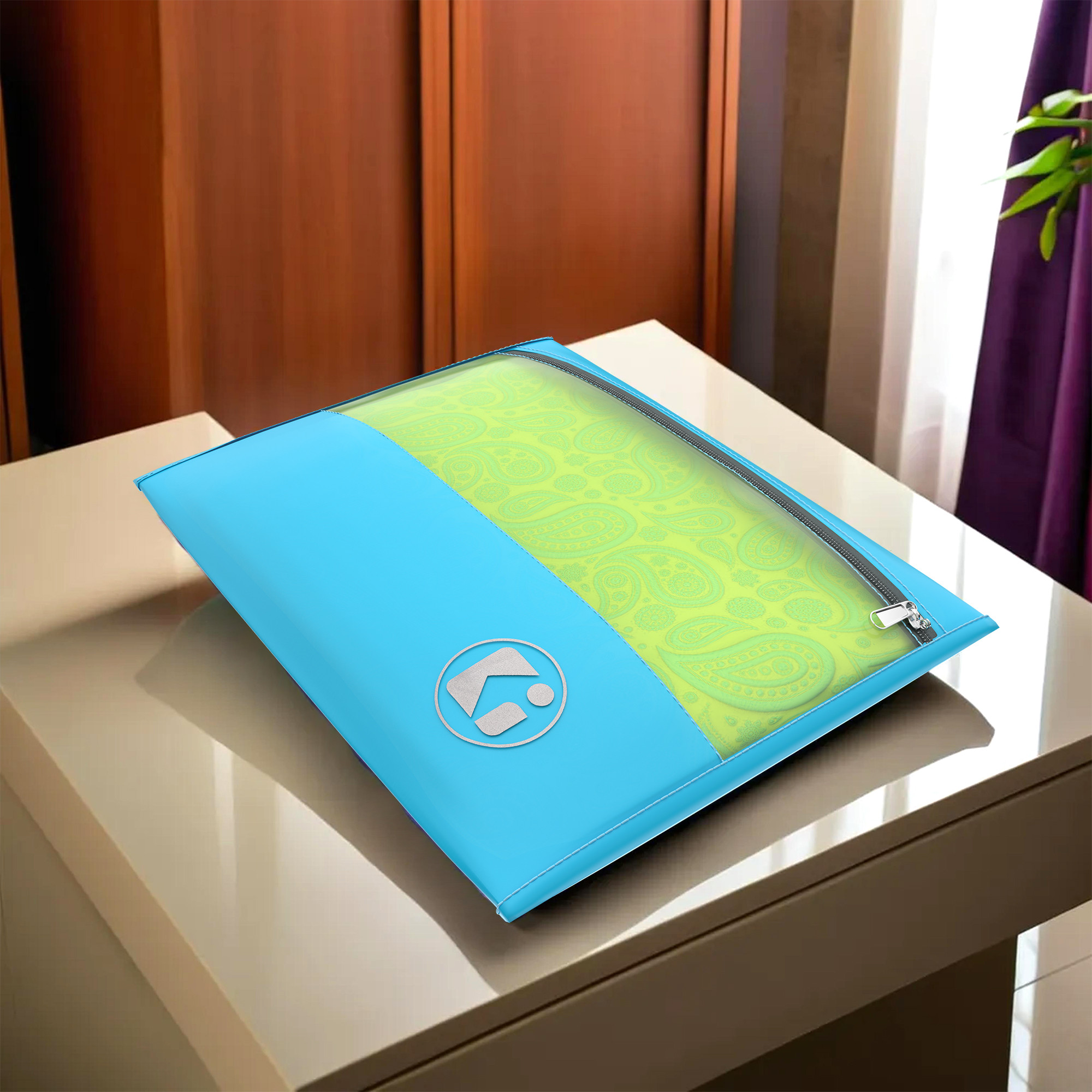 Kuber Industries  Waterproof Clothes Organizer  Saree  Dress Organizer For Wardrobe  Parachute Travel Storage Bag  Sky Blue