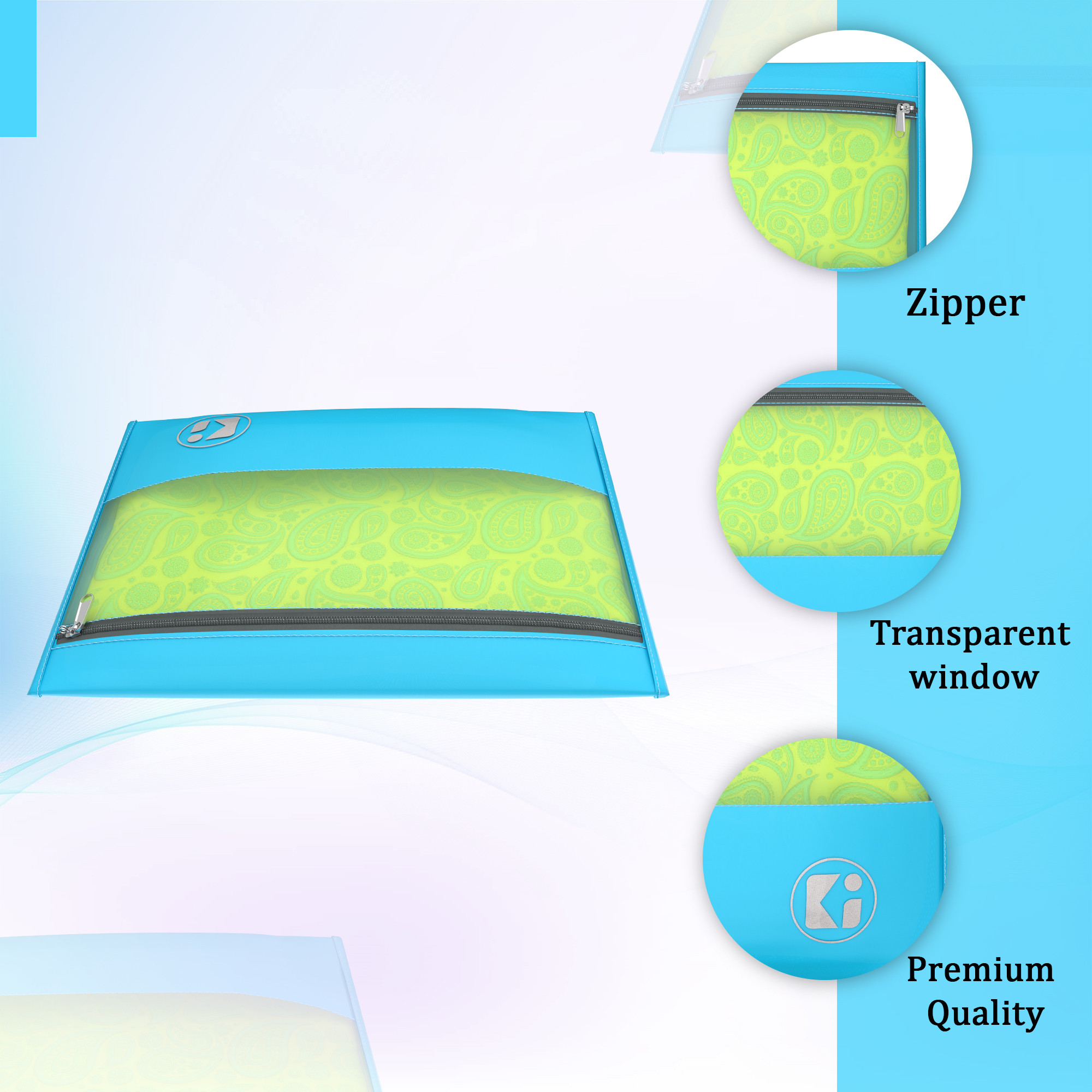 Kuber Industries  Waterproof Clothes Organizer  Saree  Dress Organizer For Wardrobe  Parachute Travel Storage Bag  Sky Blue