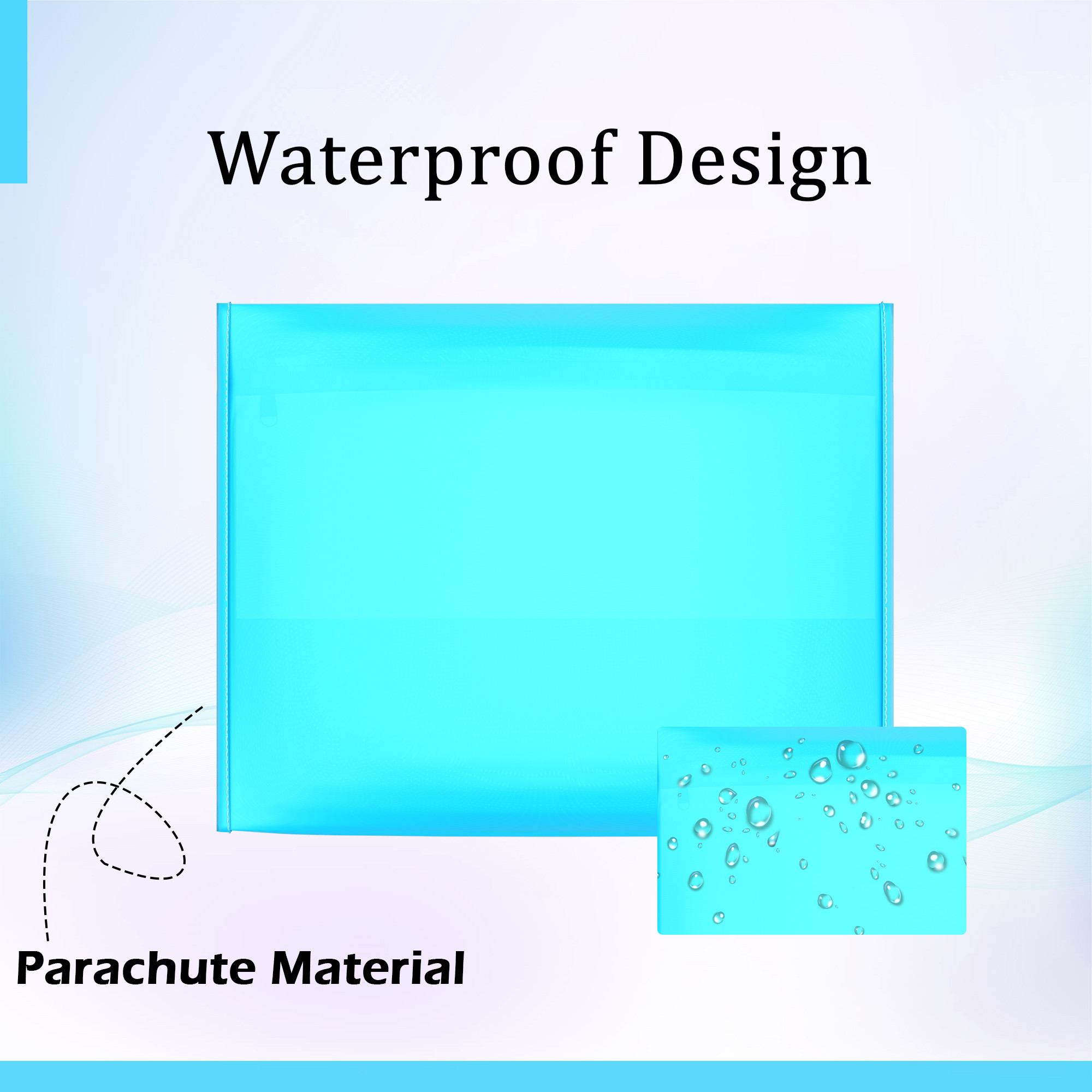 Kuber Industries  Waterproof Clothes Organizer  Saree  Dress Organizer For Wardrobe  Parachute Travel Storage Bag  Sky Blue