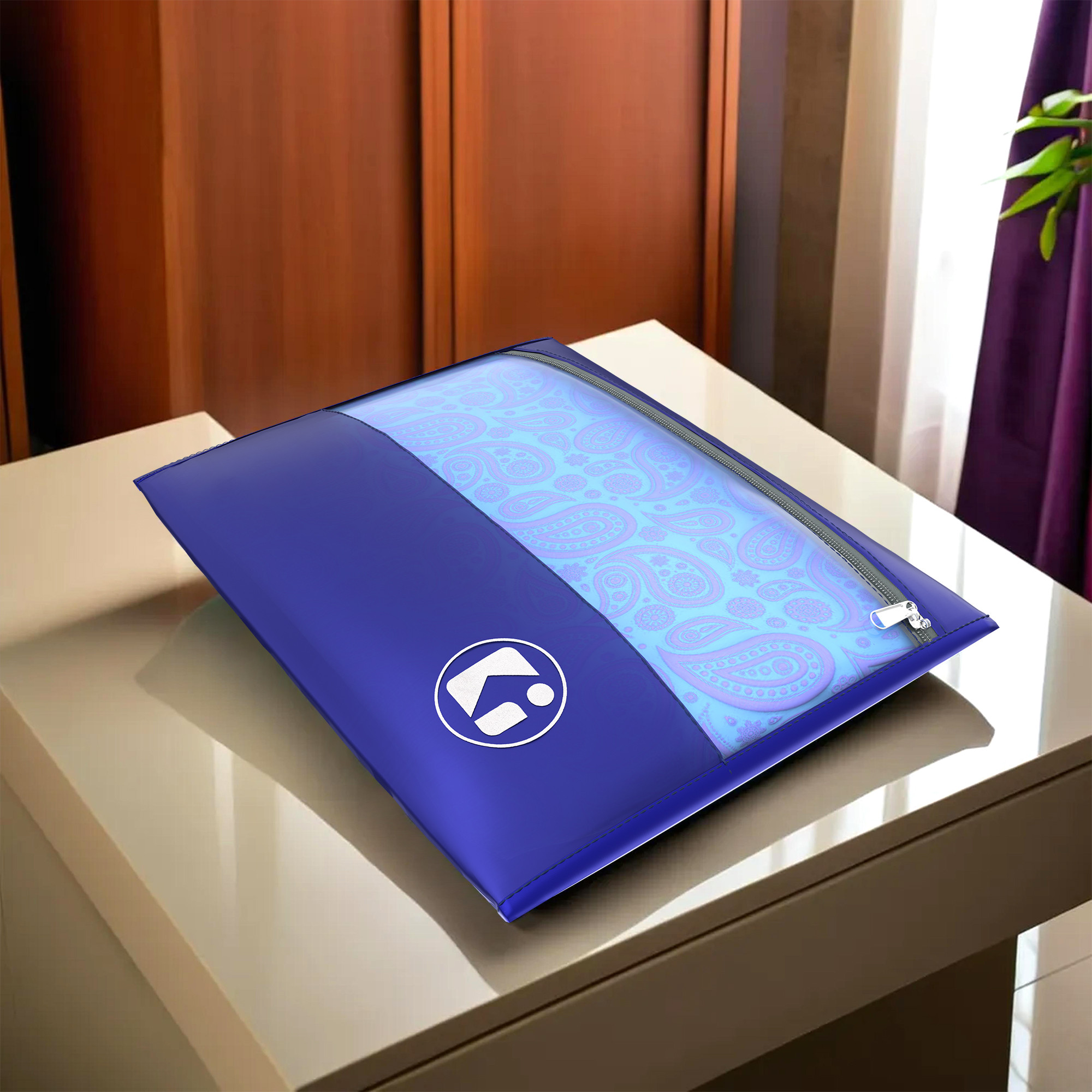 Kuber Industries  Waterproof Clothes Organizer  Saree  Dress Organizer For Wardrobe  Parachute Travel Storage Bag  Blue